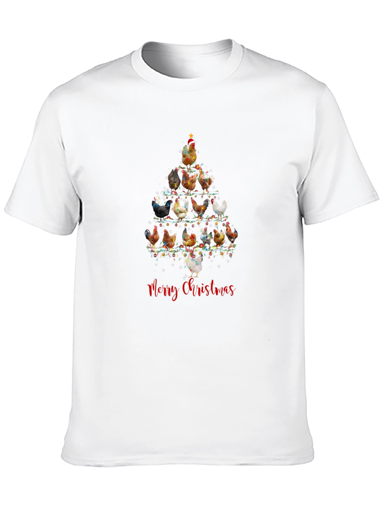 Chicken Christmas Tree Graphic Tee