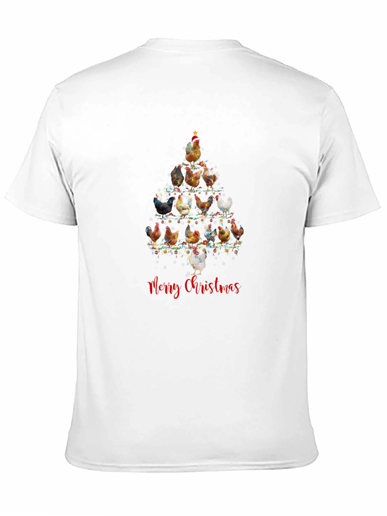 Chicken Christmas Tree Graphic Tee