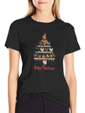 Chicken Christmas Tree Graphic Tee