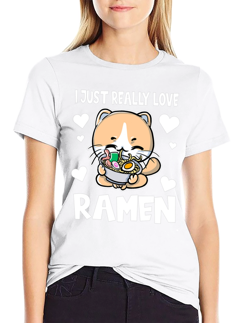 Ramen Cat T-Shirt - I Just Really Love Ramen