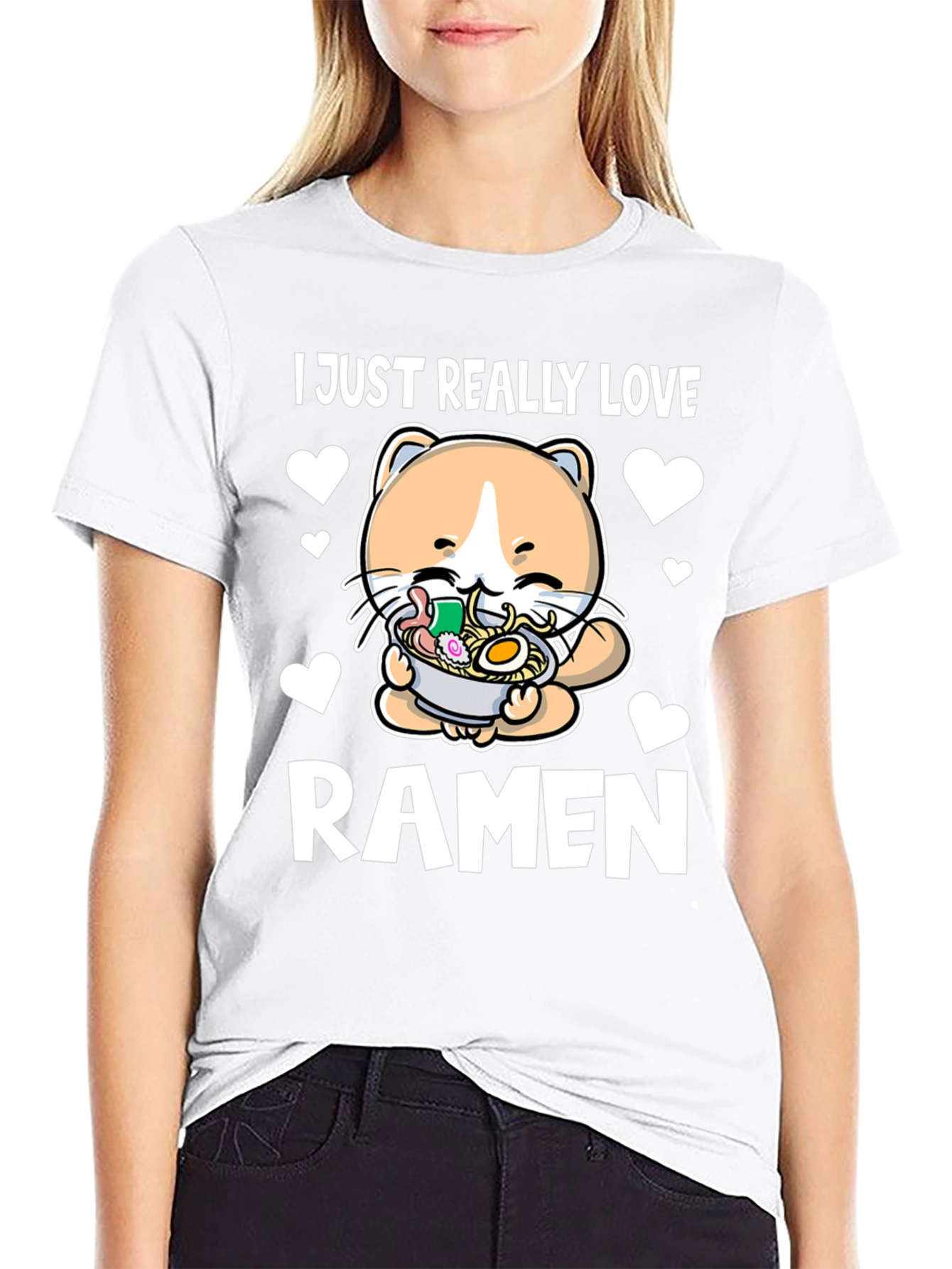 Ramen Cat T-Shirt - I Just Really Love Ramen