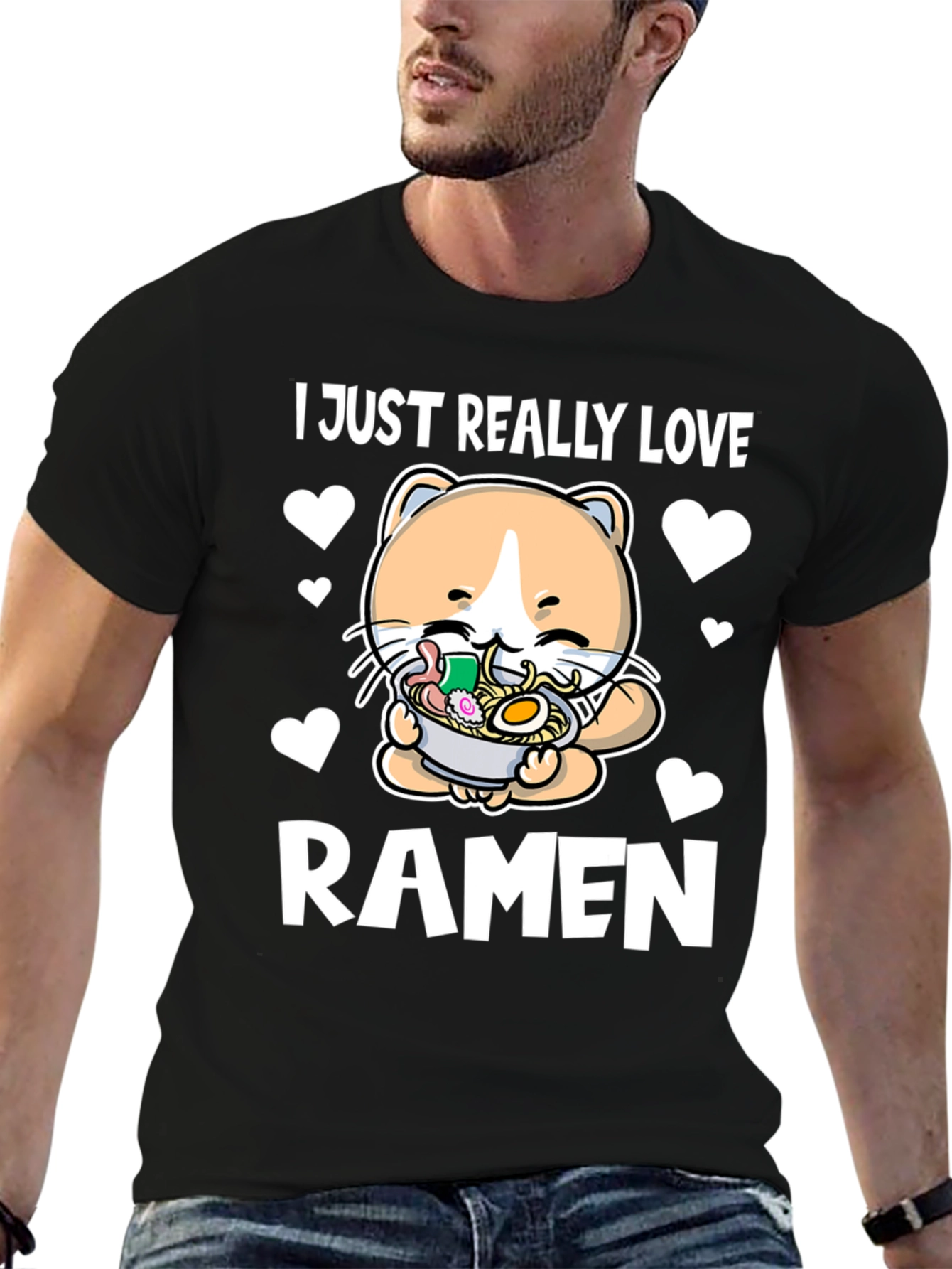 Ramen Cat T-Shirt - I Just Really Love Ramen