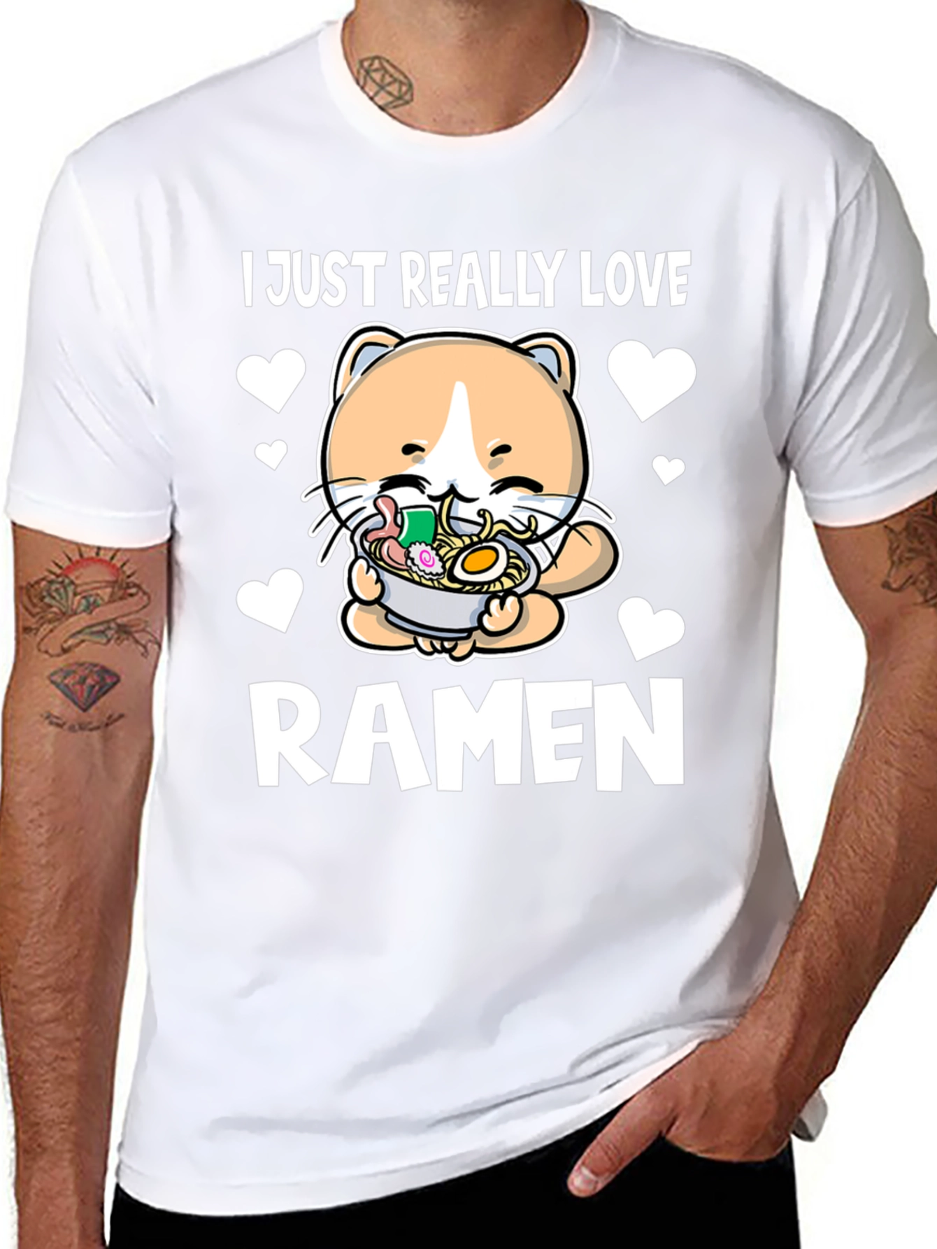 Ramen Cat T-Shirt - I Just Really Love Ramen