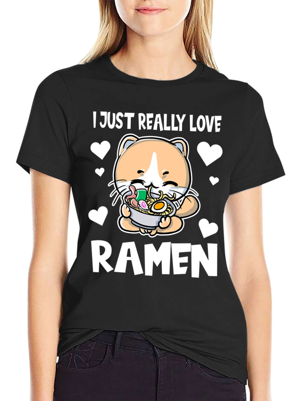 Ramen Cat T-Shirt - I Just Really Love Ramen