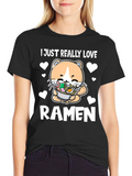 Ramen Cat T-Shirt - I Just Really Love Ramen