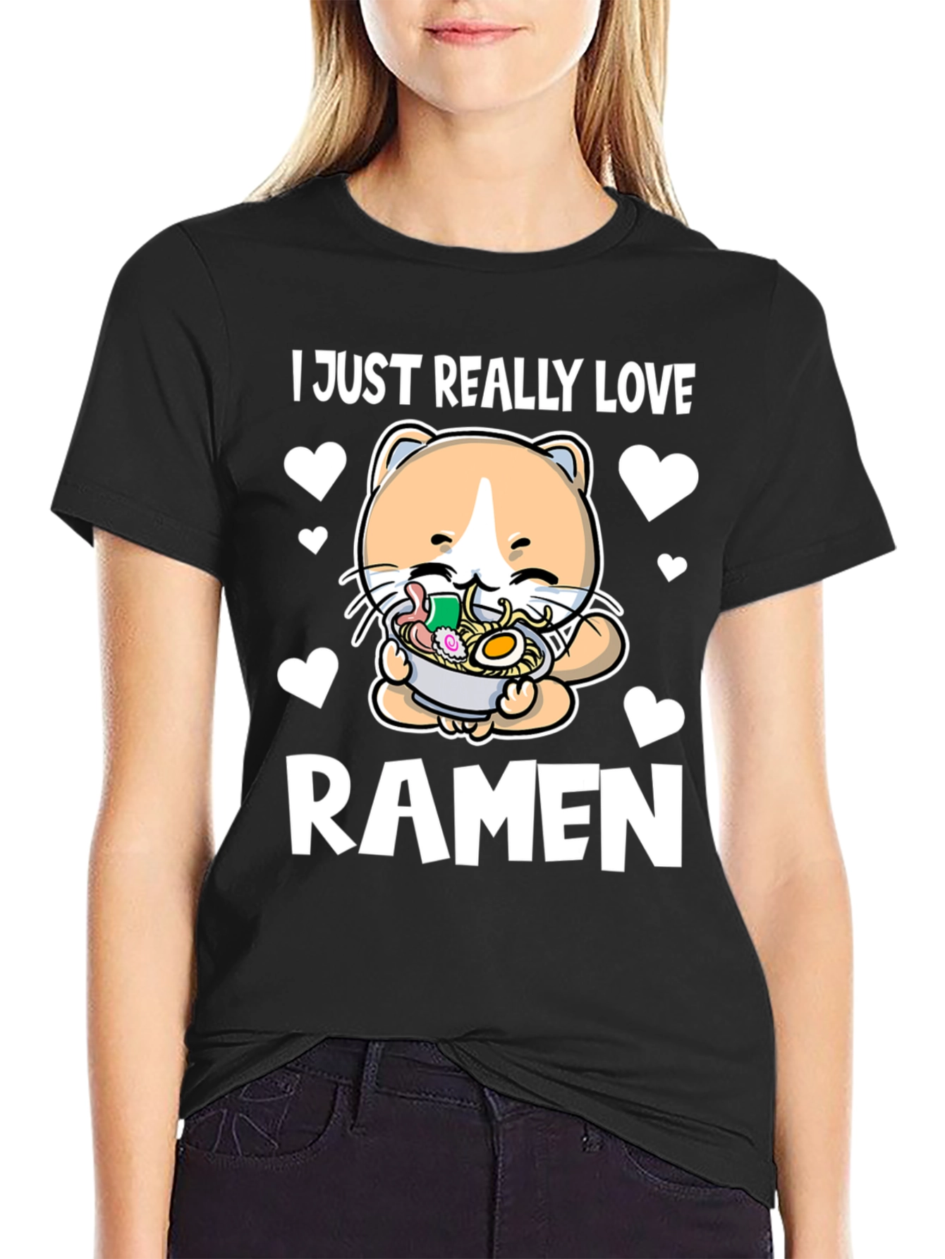 Ramen Cat T-Shirt - I Just Really Love Ramen