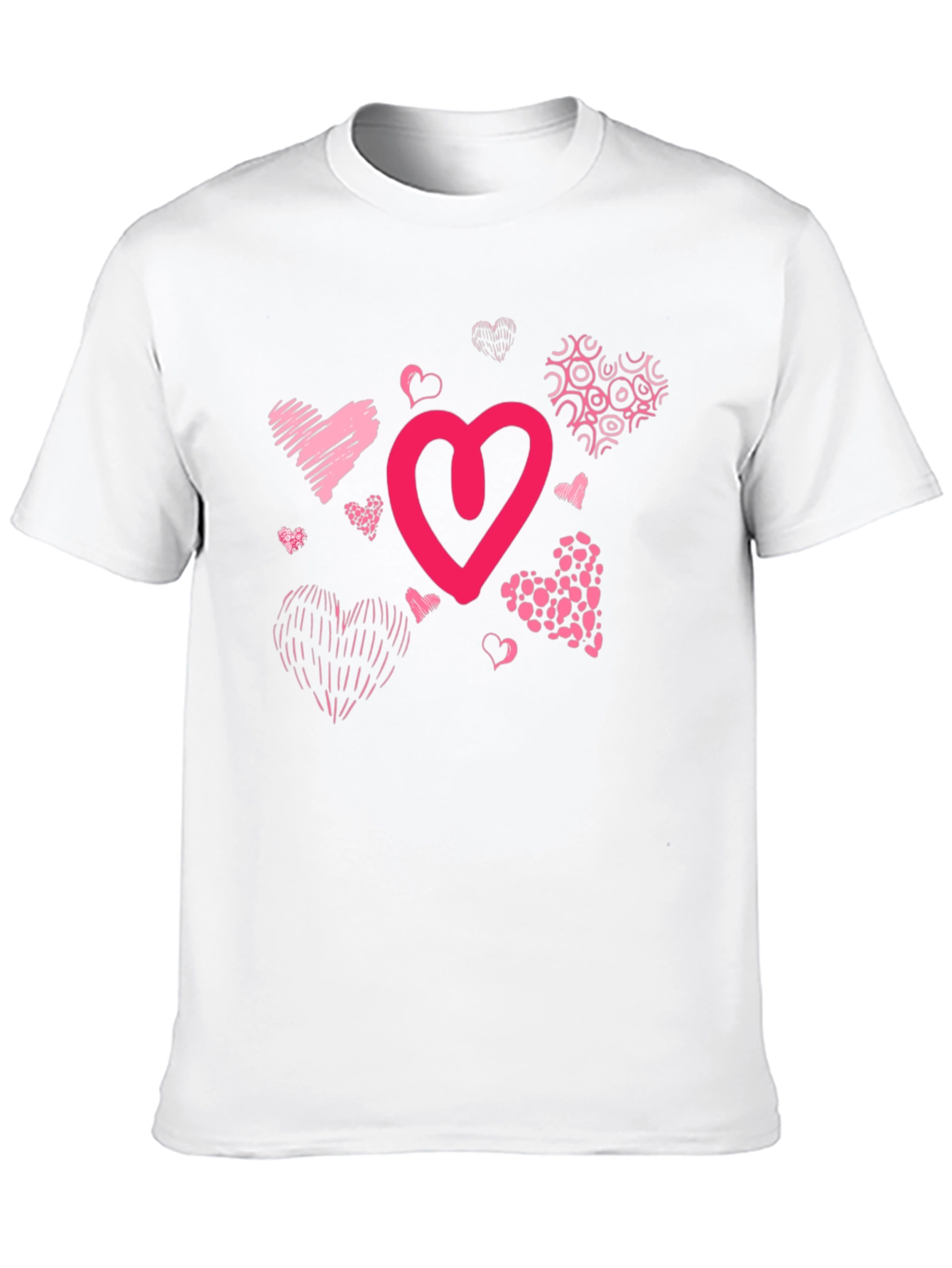 Heart Print Black T-Shirt