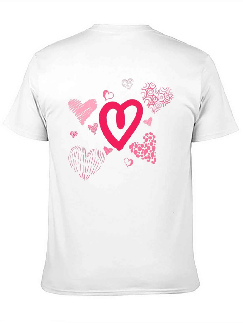 Heart Print Black T-Shirt