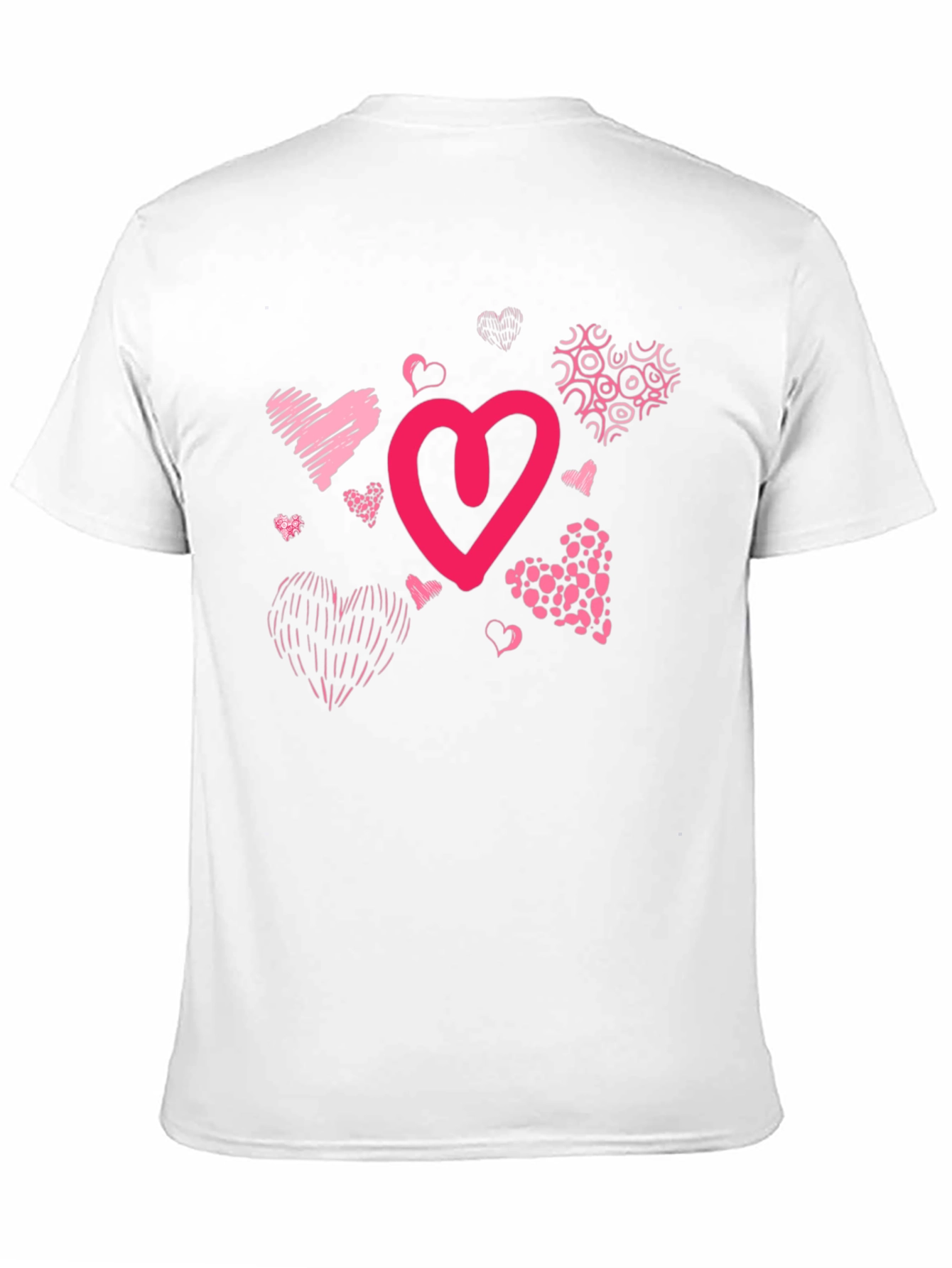 Heart Print Black T-Shirt