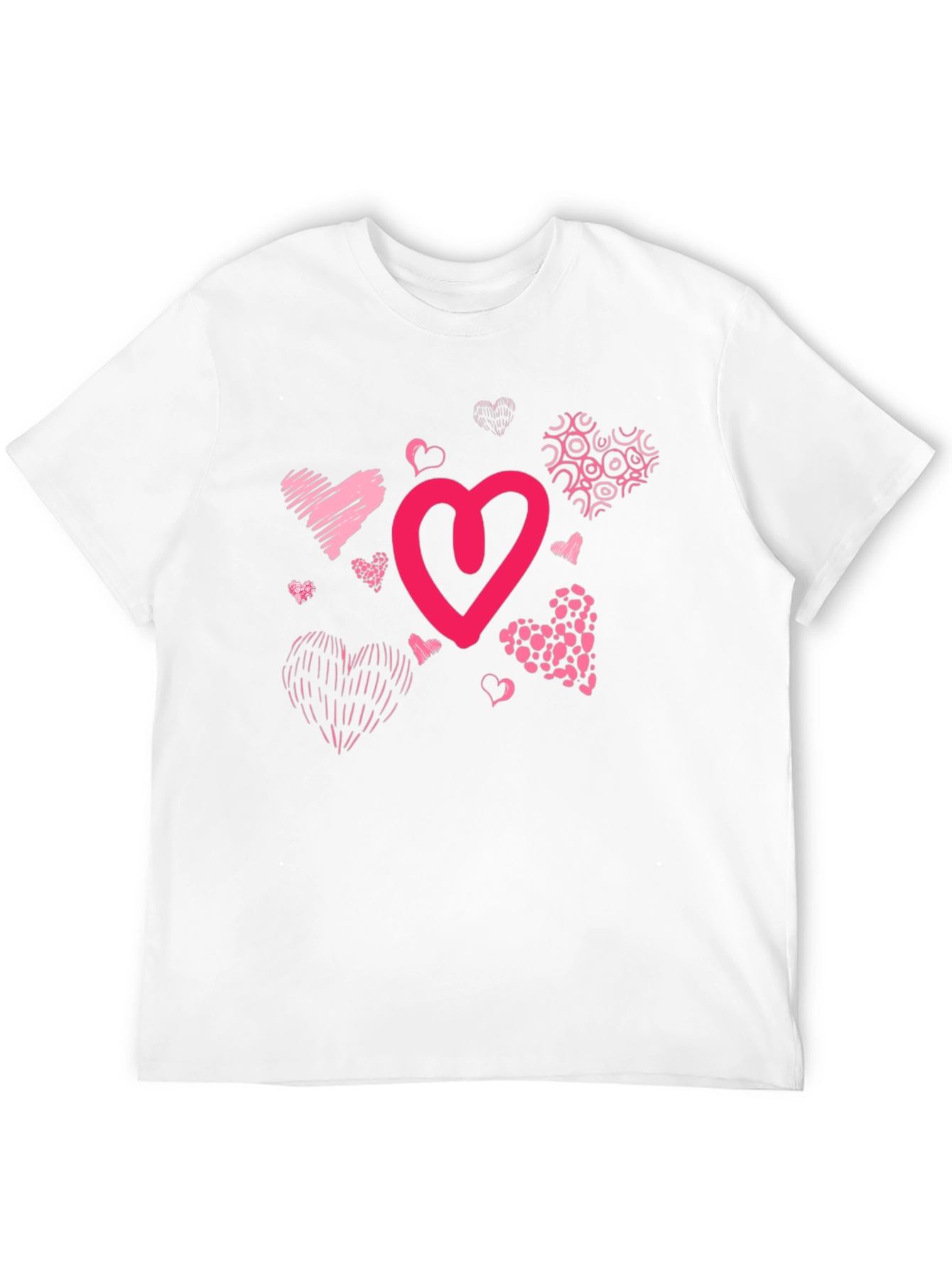 Heart Print Black T-Shirt
