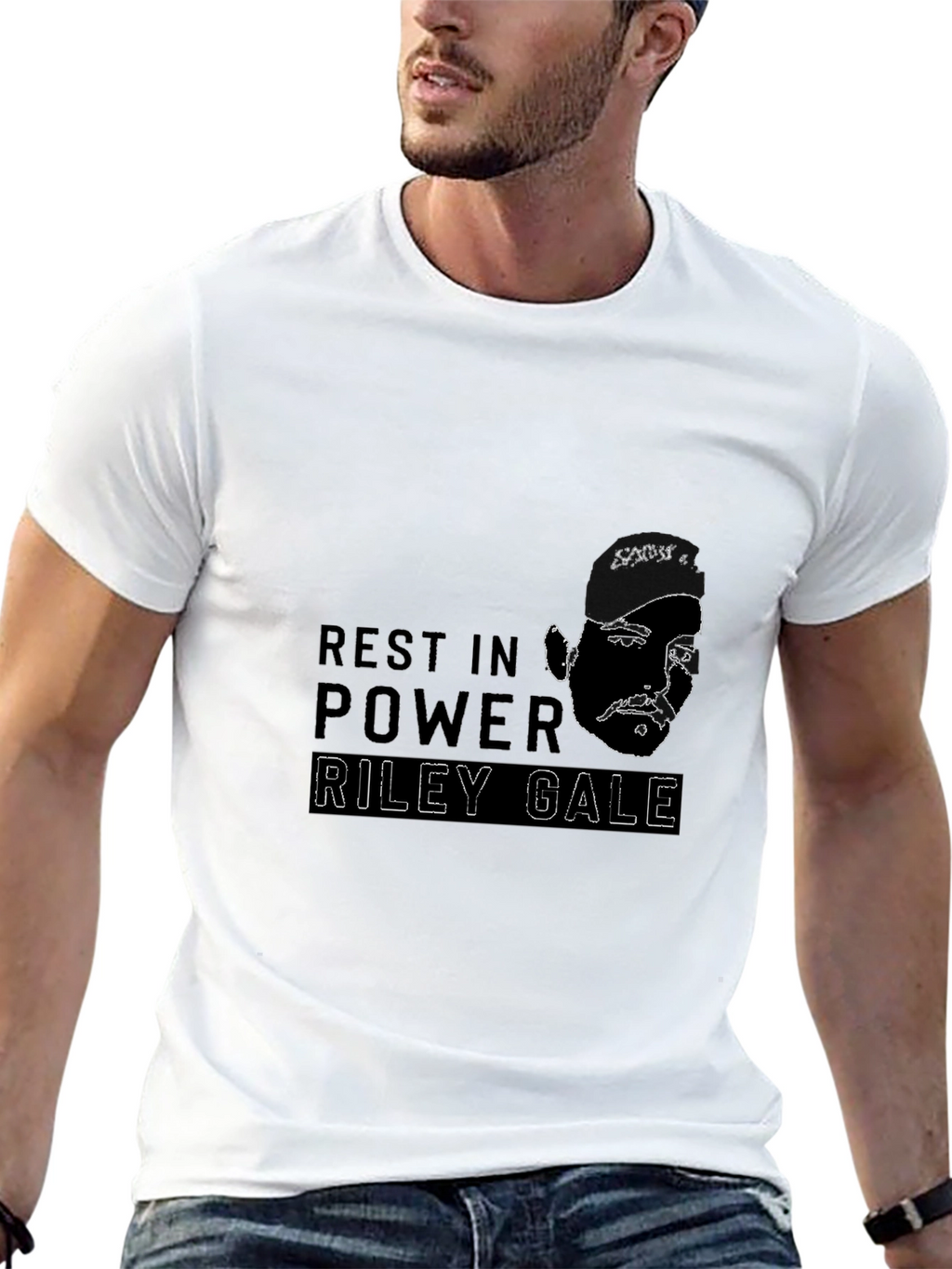 Rest in Power Riley Gale Black Tee