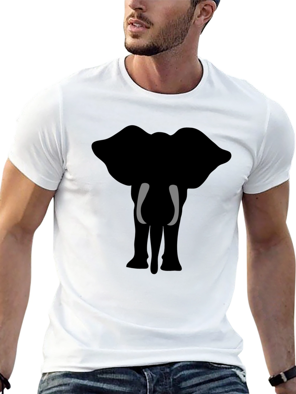 Elephant Graphic Tee - Stylish Black T-Shirt