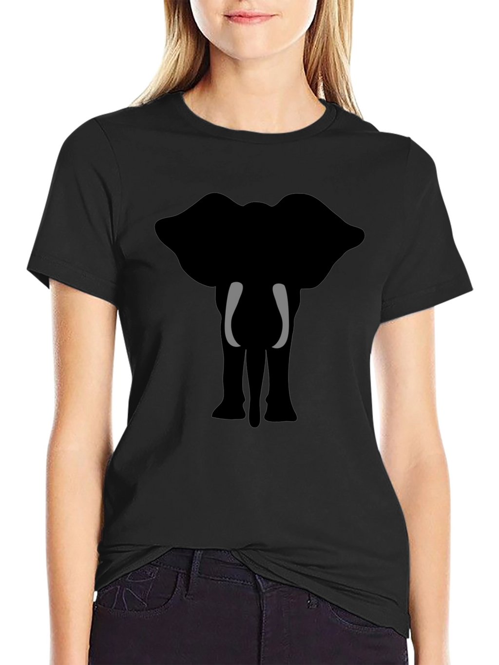 Elephant Graphic Tee - Stylish Black T-Shirt