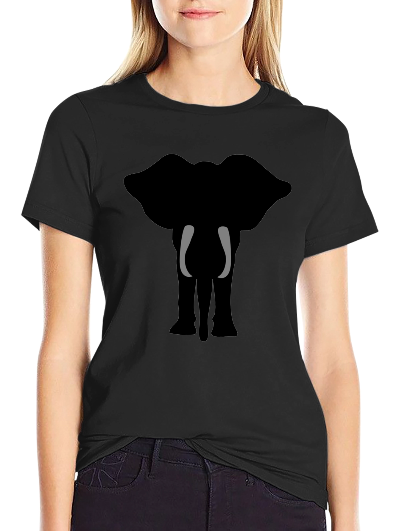 Elephant Graphic Tee - Stylish Black T-Shirt