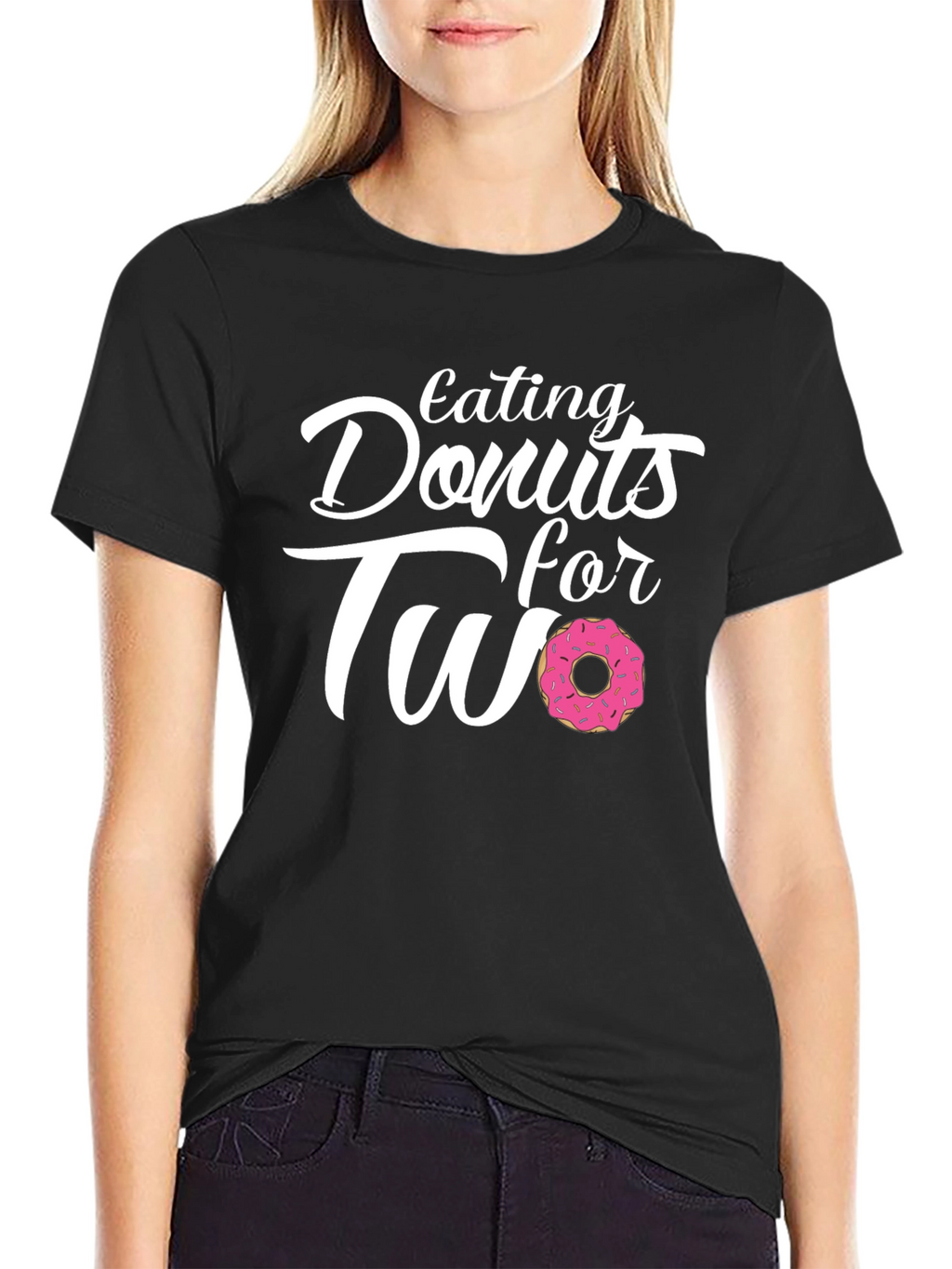 Eating Donuts for Two - Funny Maternity Shirt