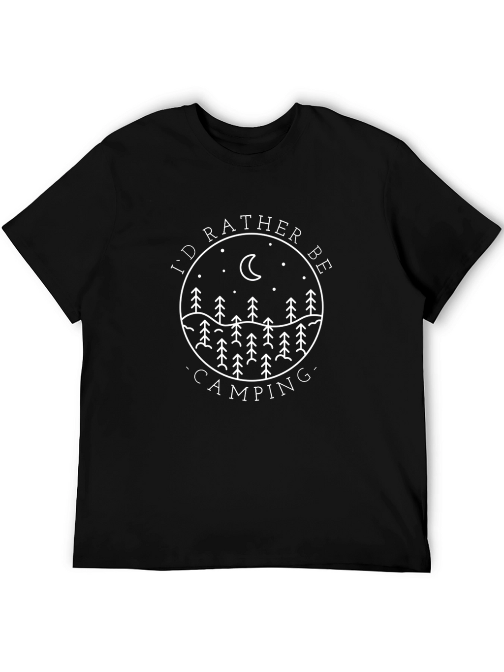 Id Rather Be Camping T-Shirt - Black