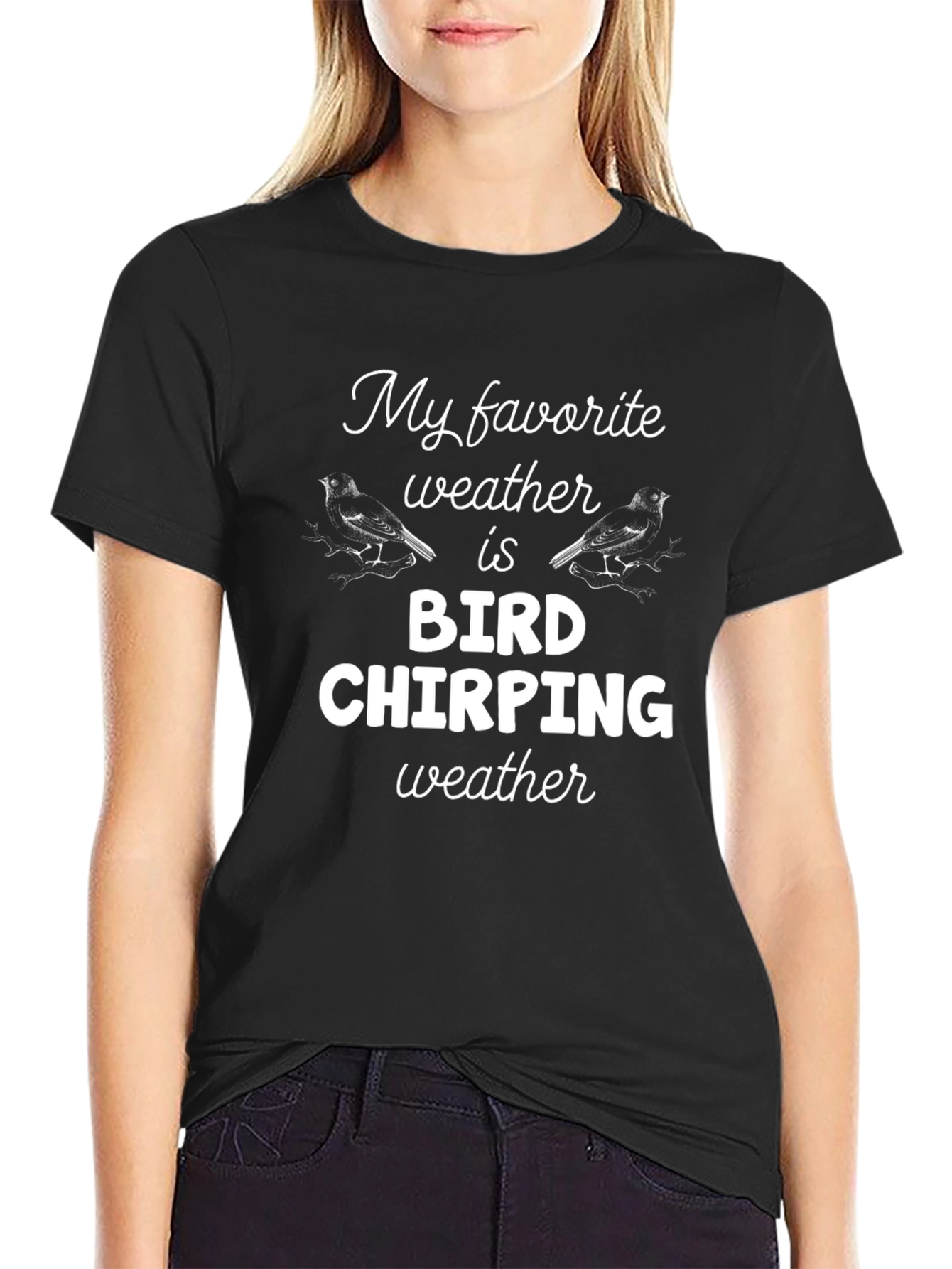 Bird Chirping Weather Graphic T-Shirt