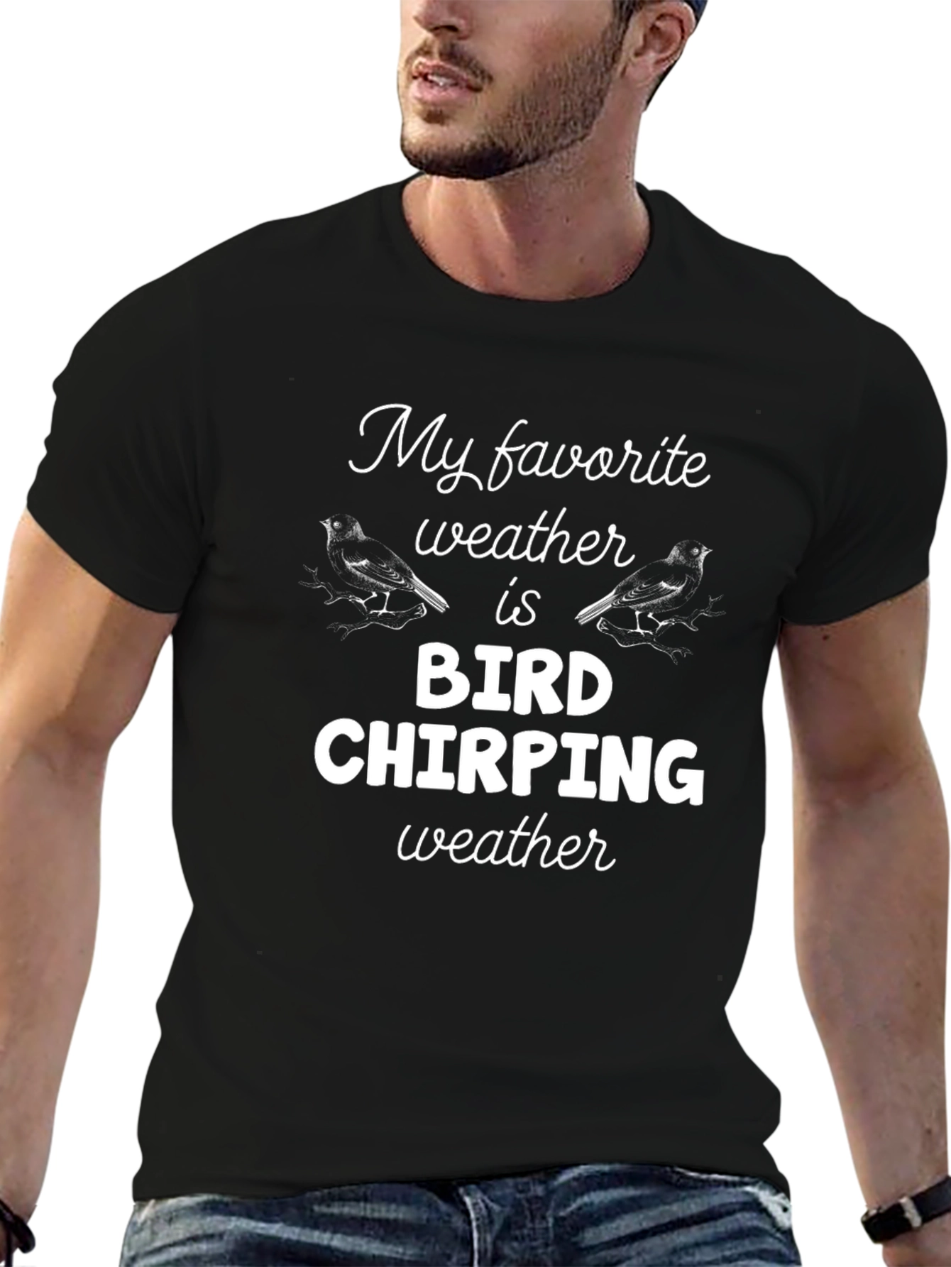 Bird Chirping Weather Graphic T-Shirt