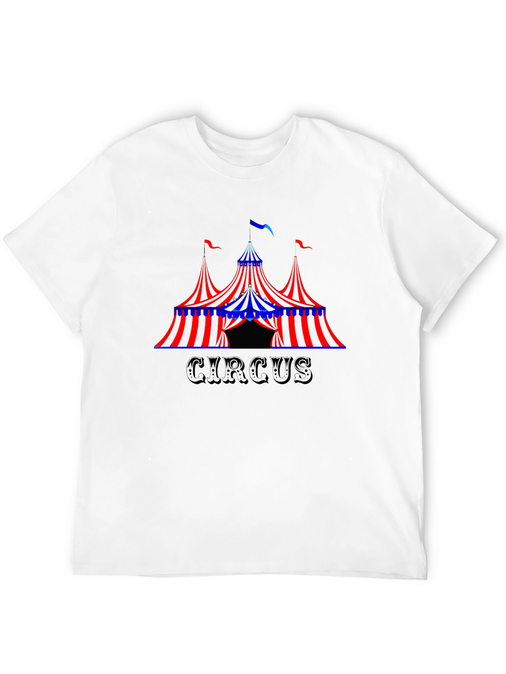 Circus Tent Graphic Tee - Black Cotton T-Shirt