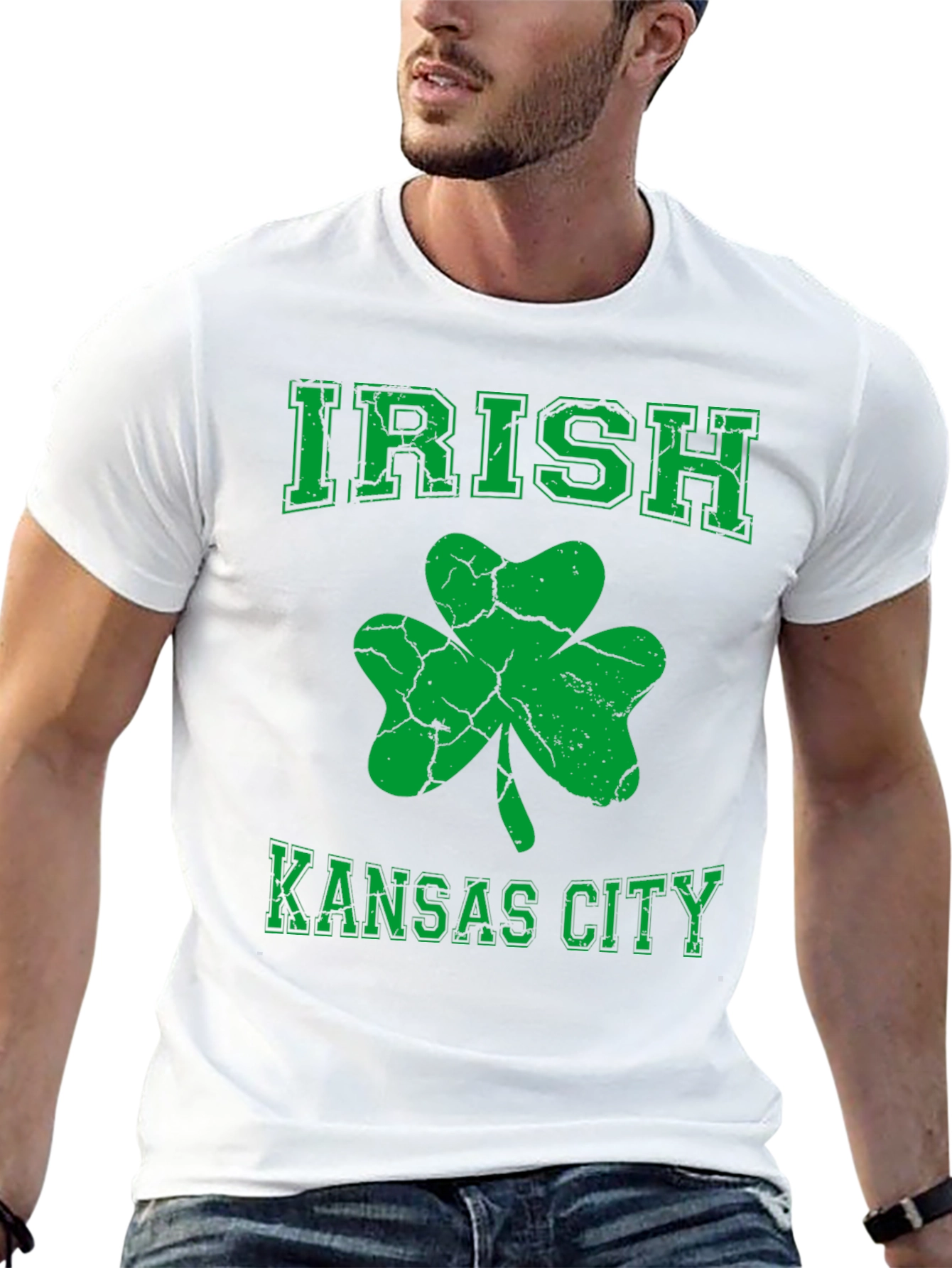 Irish Kansas City Shamrock Graphic T-Shirt