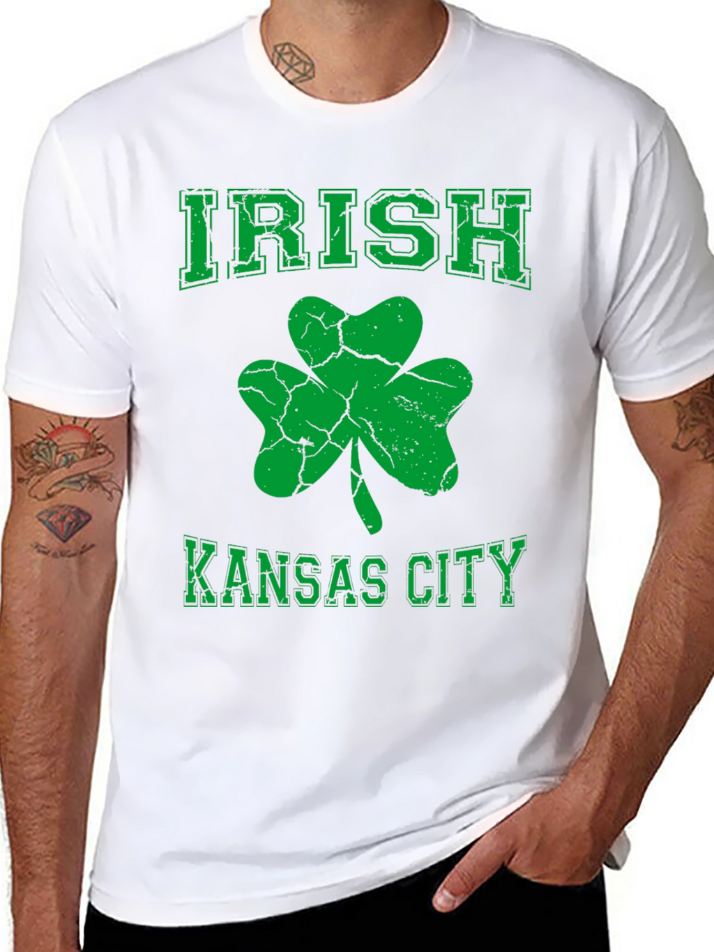 Irish Kansas City Shamrock Graphic T-Shirt