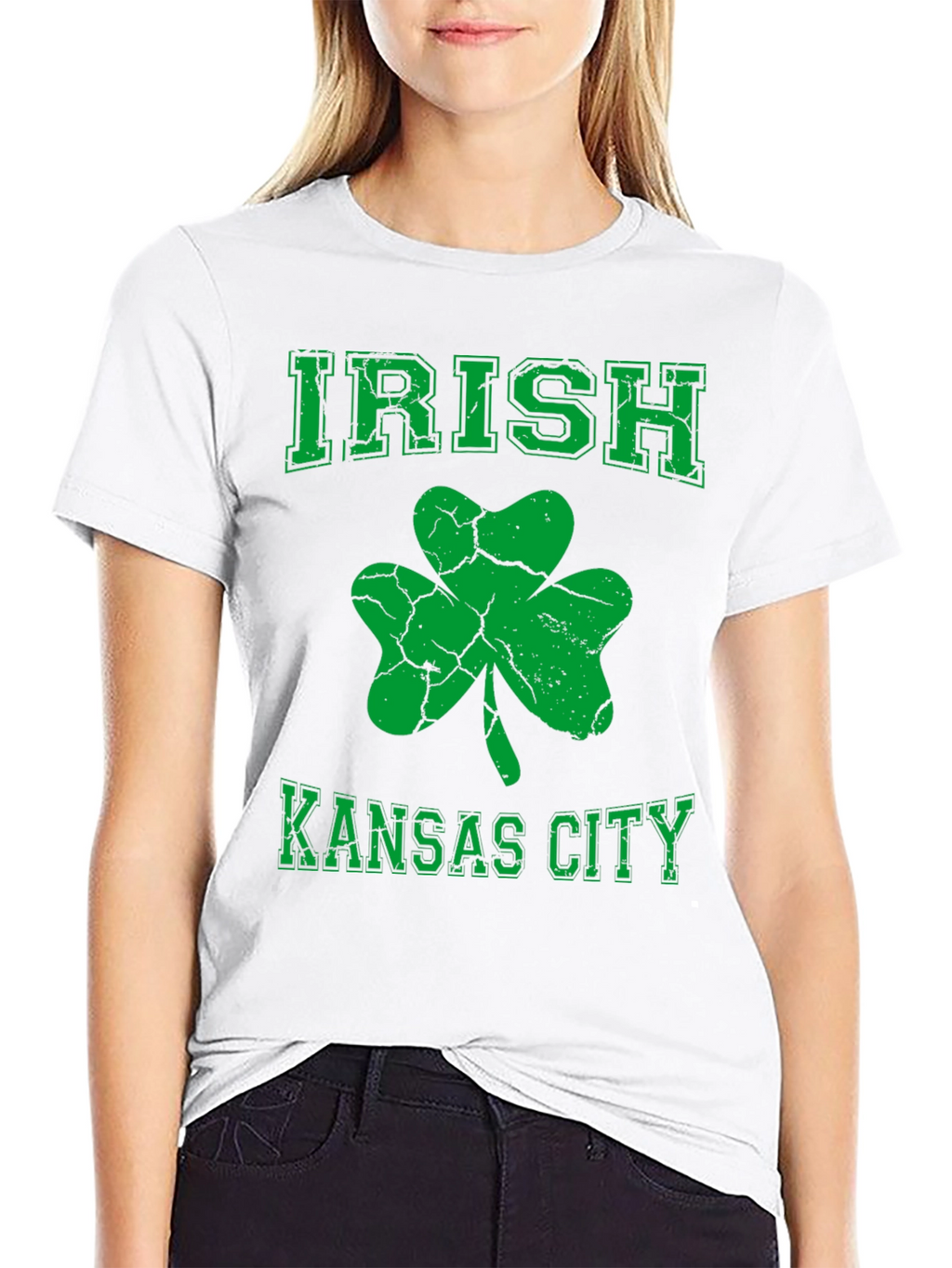 Irish Kansas City Shamrock Graphic T-Shirt