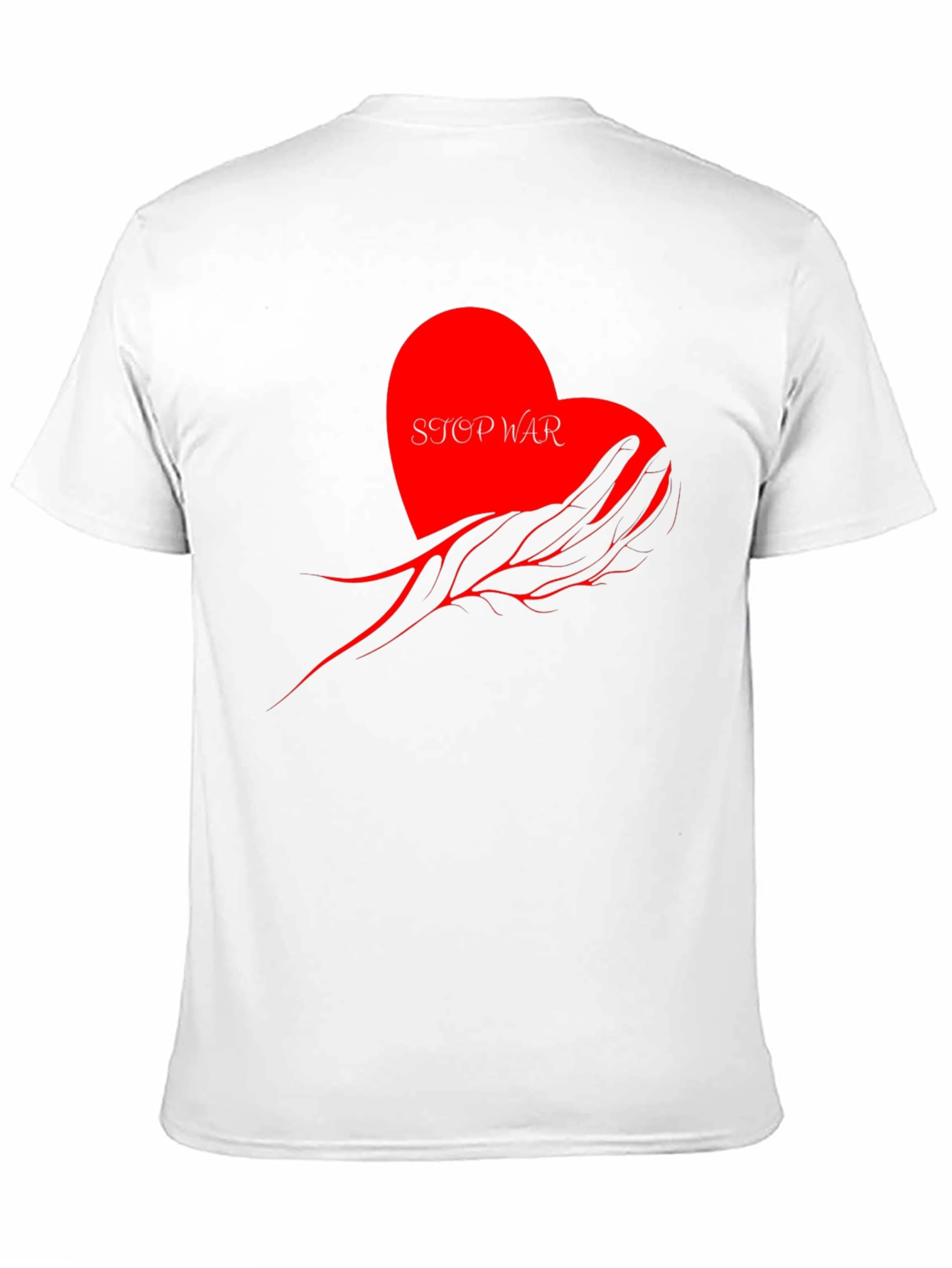 Stop War Graphic Tee - Heart & Hand Design