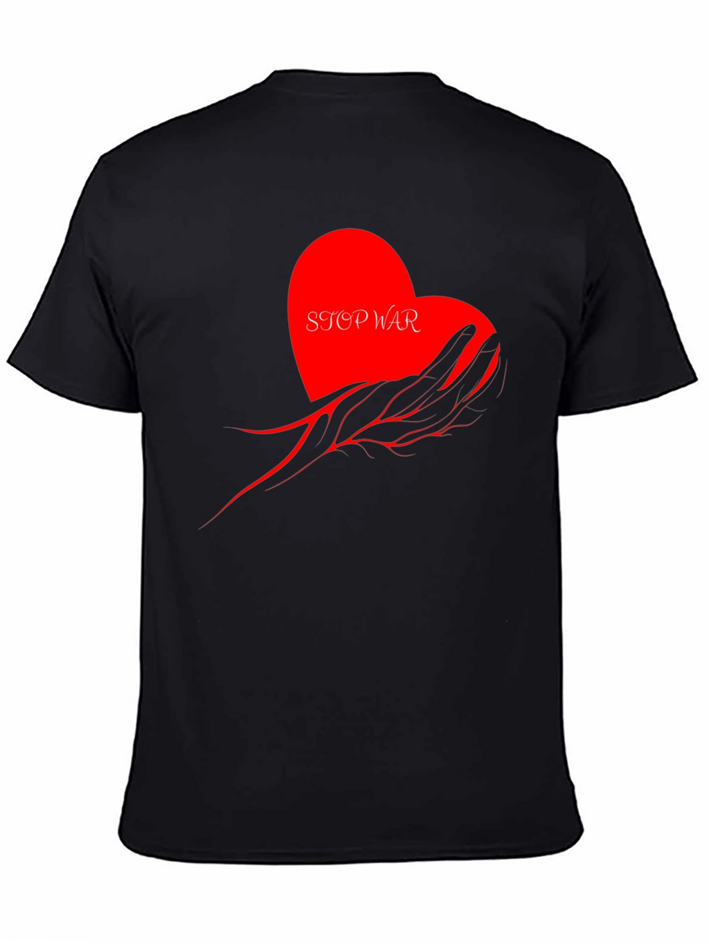 Stop War Graphic Tee - Heart & Hand Design