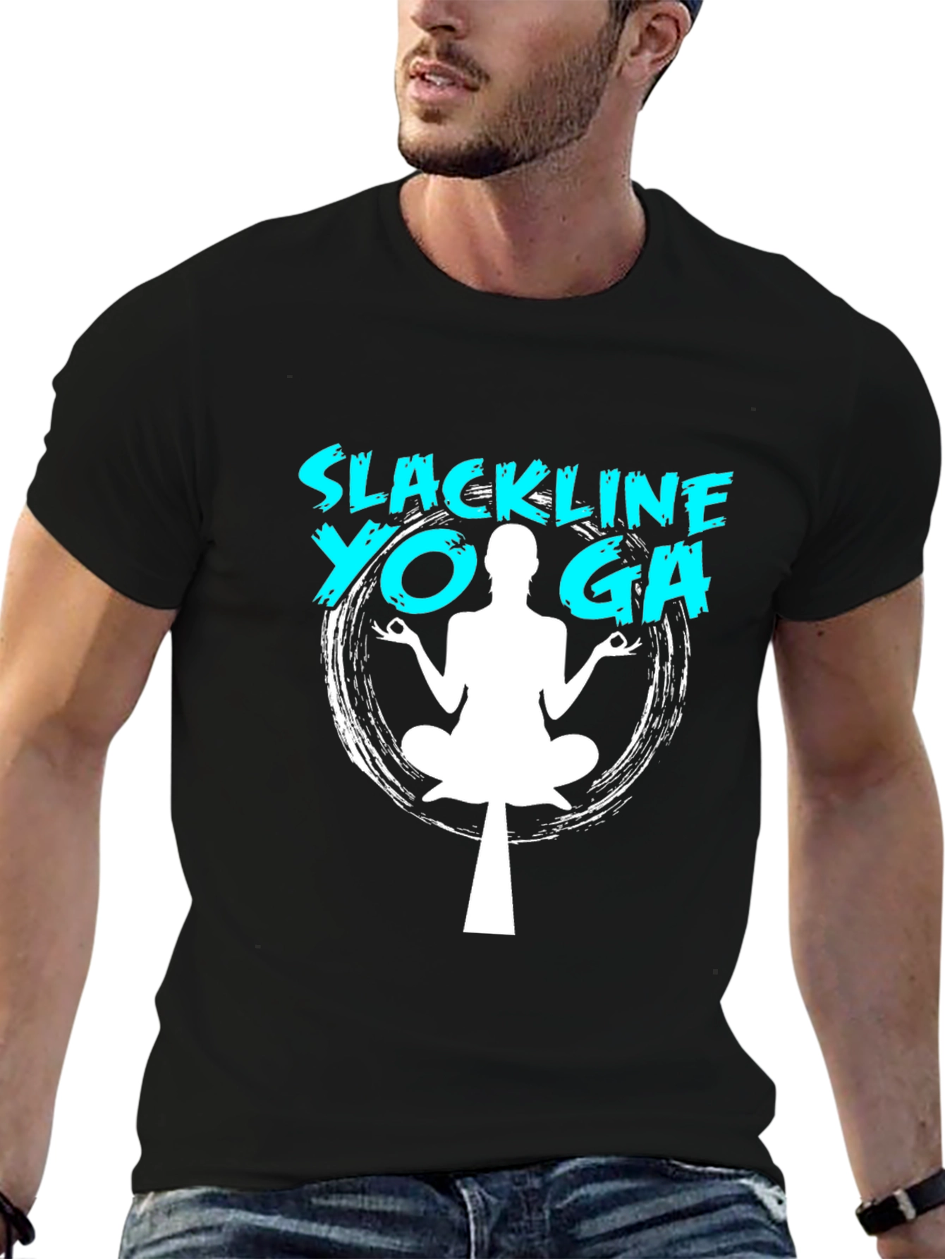 Slackline Yoga T-Shirt - Balance & Fitness