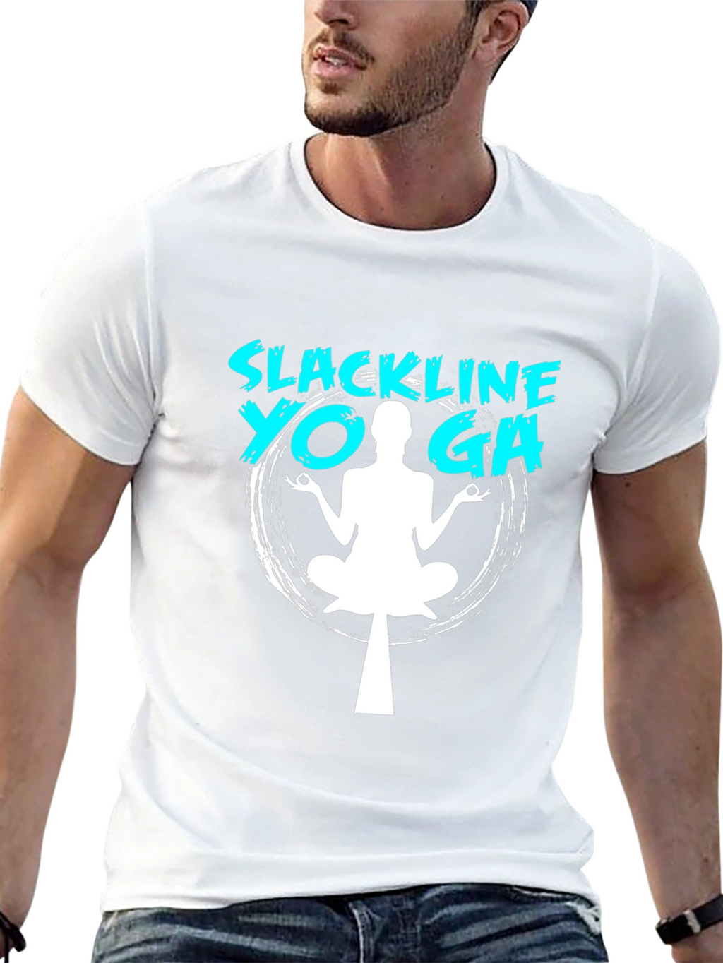 Slackline Yoga T-Shirt - Balance & Fitness