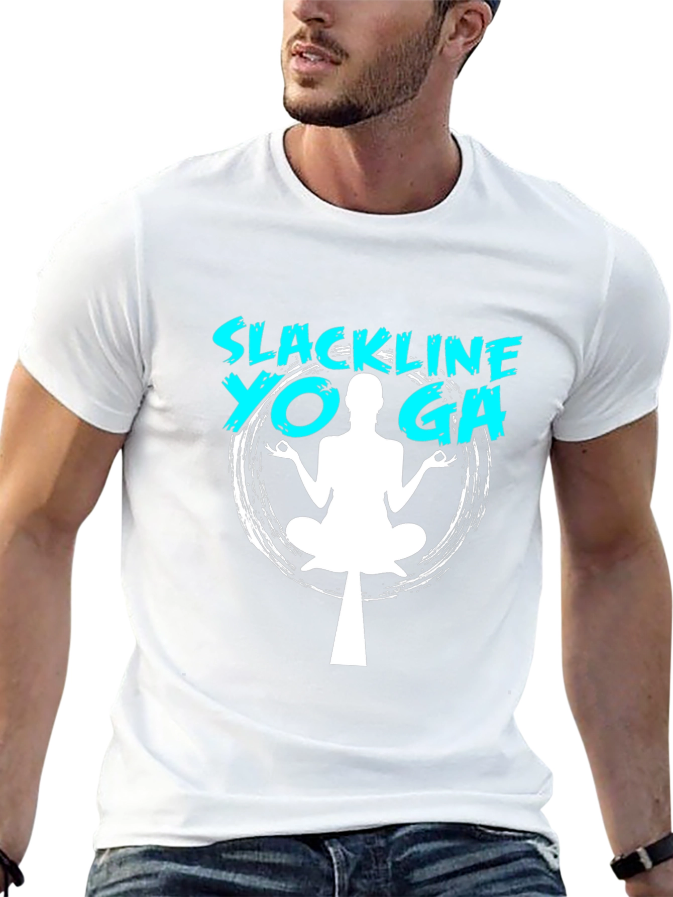 Slackline Yoga T-Shirt - Balance & Fitness