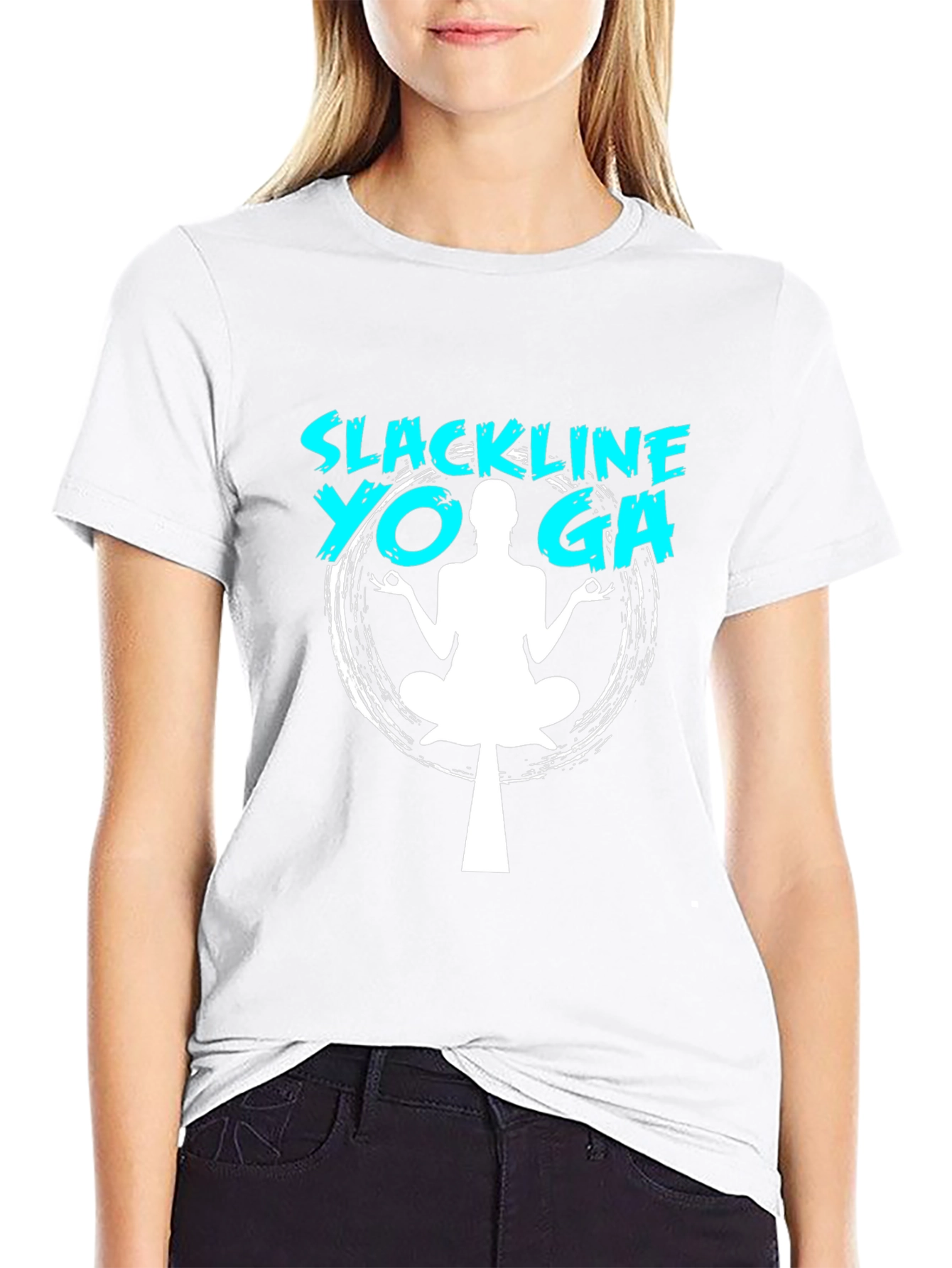Slackline Yoga T-Shirt - Balance & Fitness