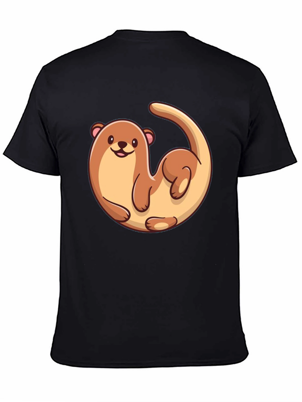 Otter Graphic Tee - Black Cotton T-Shirt