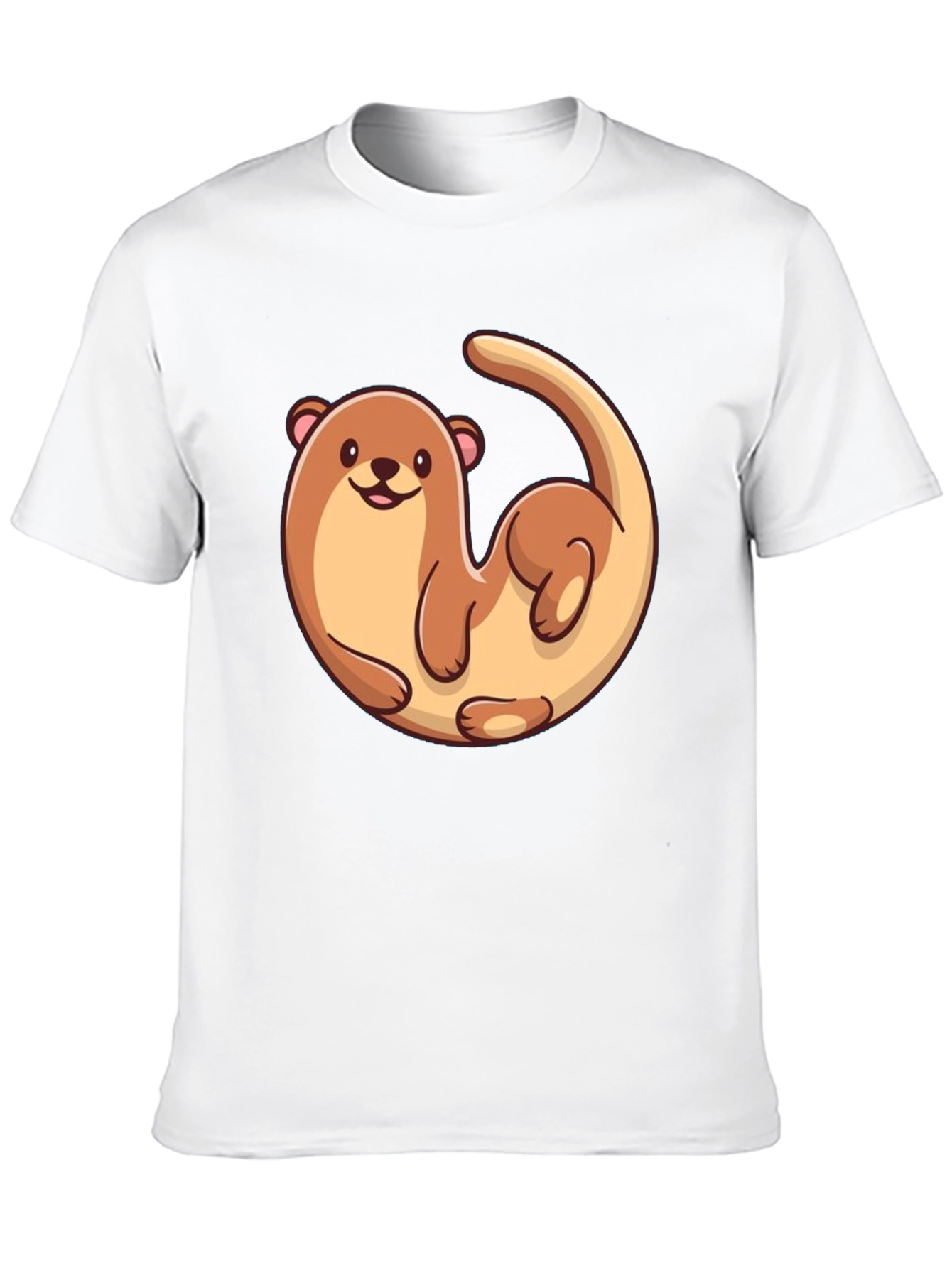Otter Graphic Tee - Black Cotton T-Shirt