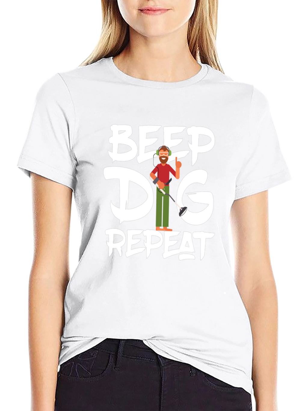 Beep Dig Repeat Mens T-Shirt