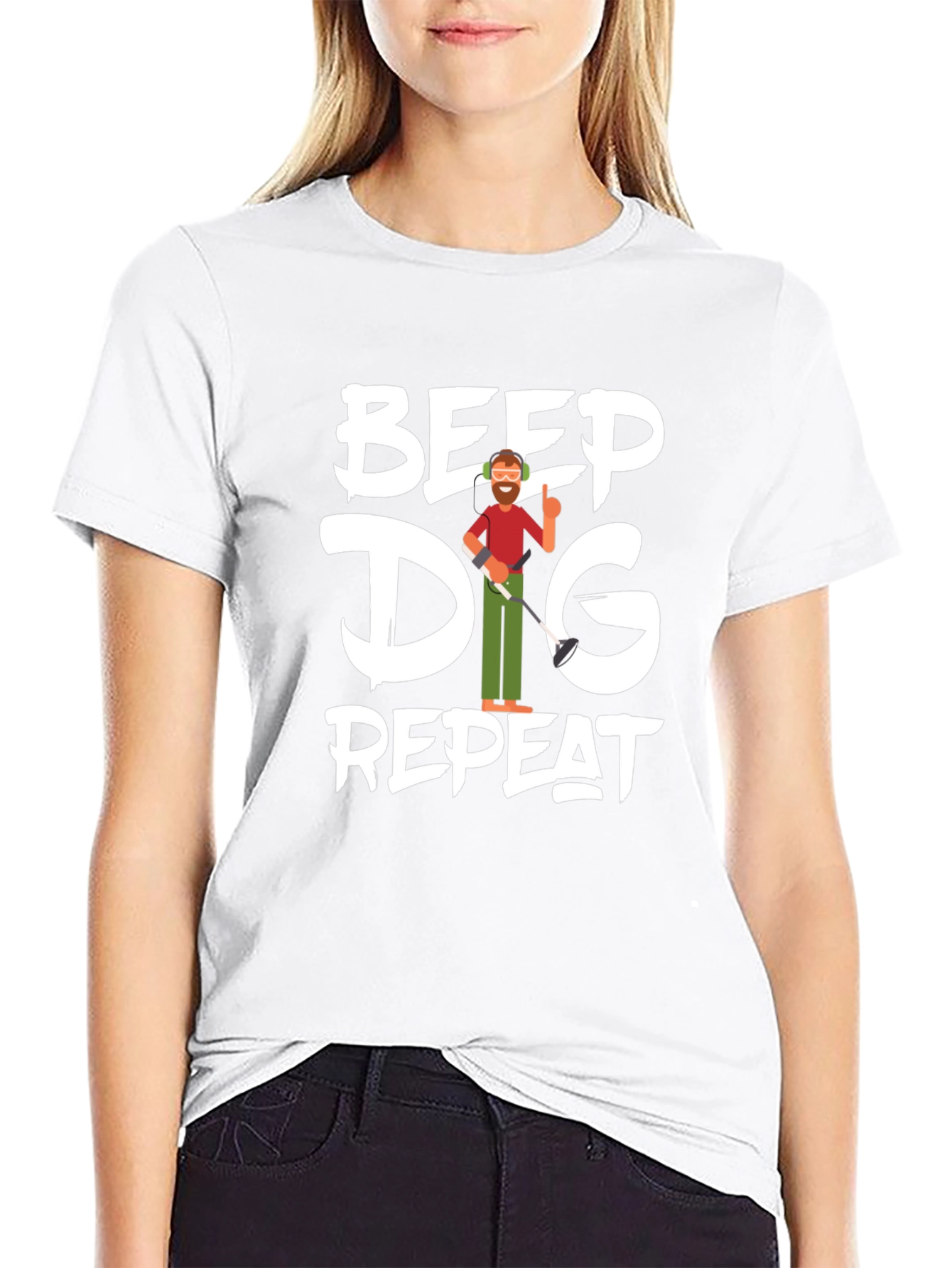 Beep Dig Repeat Mens T-Shirt