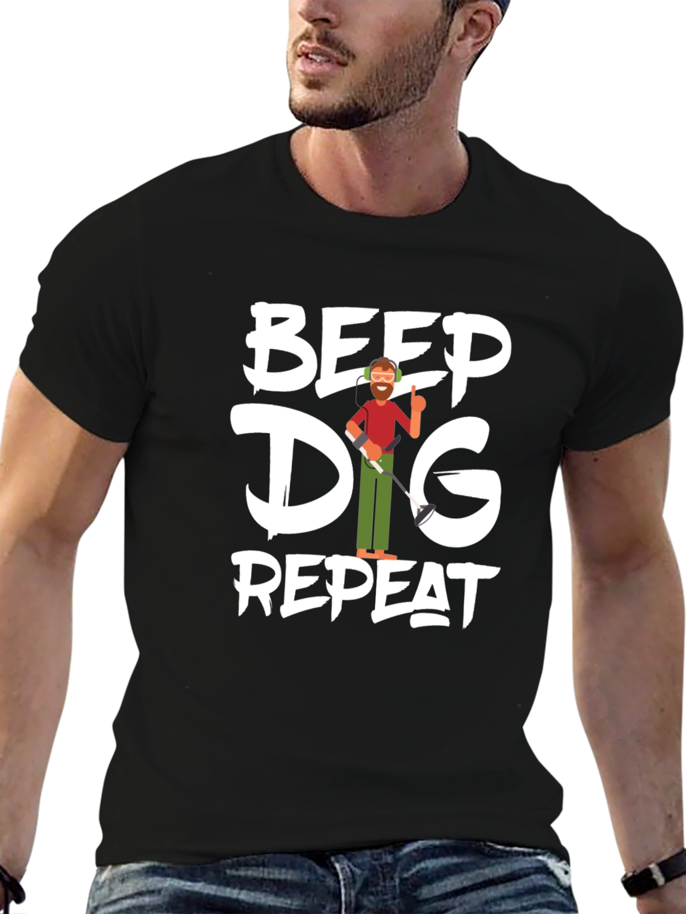 Beep Dig Repeat Mens T-Shirt