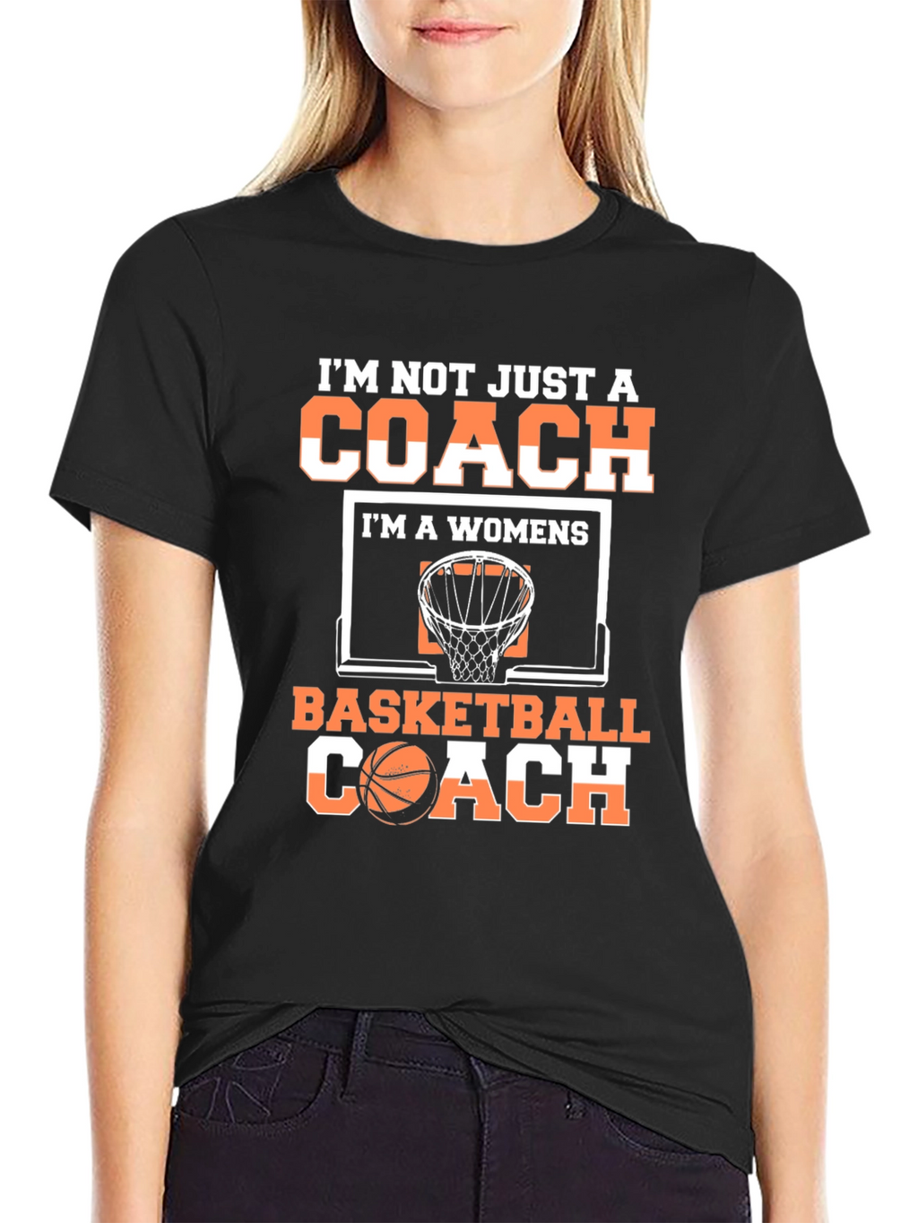 Womens Basketball Coach Graphic T-Shirt