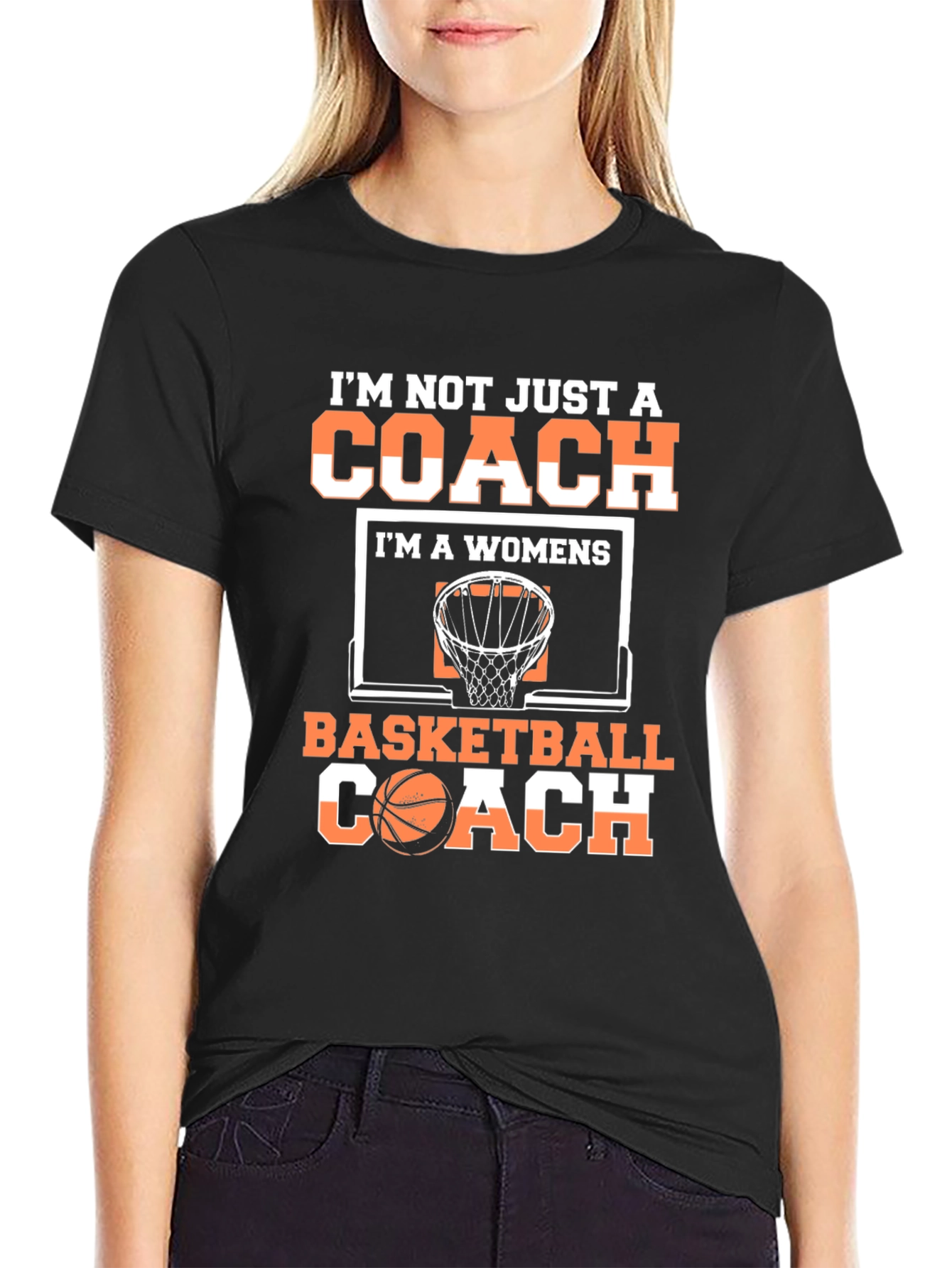 Womens Basketball Coach Graphic T-Shirt