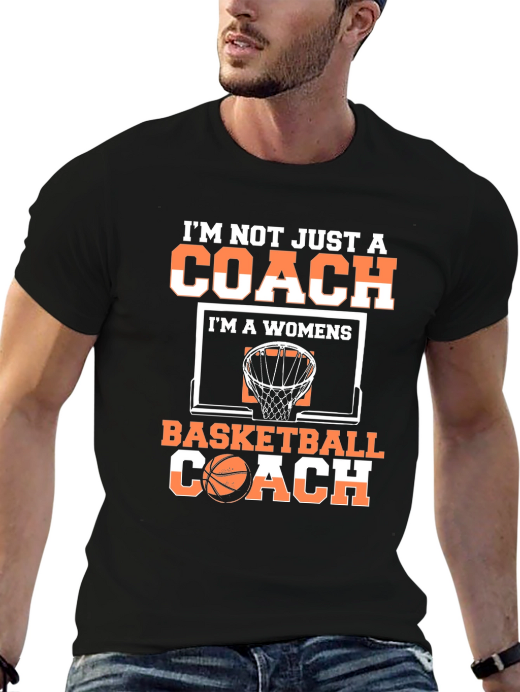 Womens Basketball Coach Graphic T-Shirt