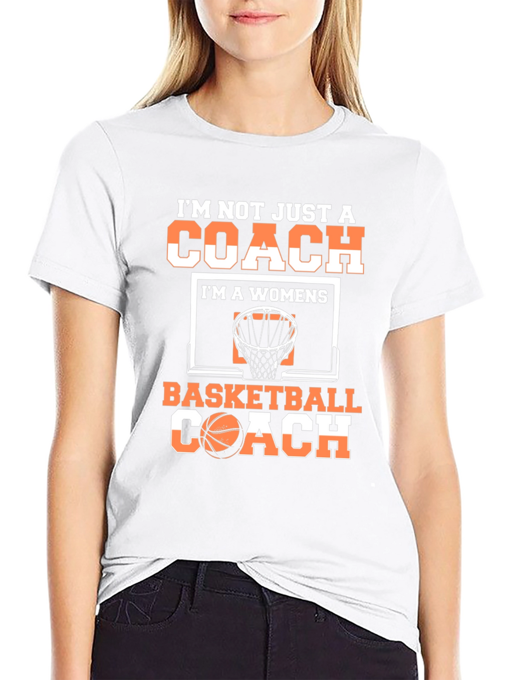Womens Basketball Coach Graphic T-Shirt