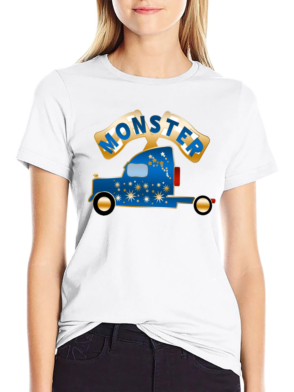 Monster Truck Graphic Tee - Cool Black Cotton T-Shirt