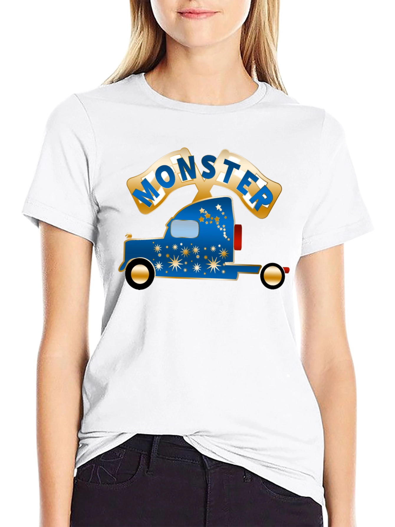 Monster Truck Graphic Tee - Cool Black Cotton T-Shirt
