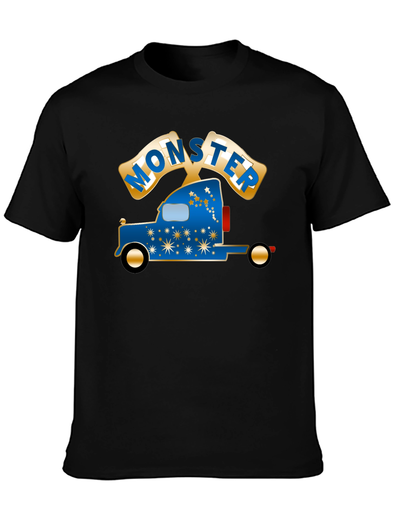 Monster Truck Graphic Tee - Cool Black Cotton T-Shirt