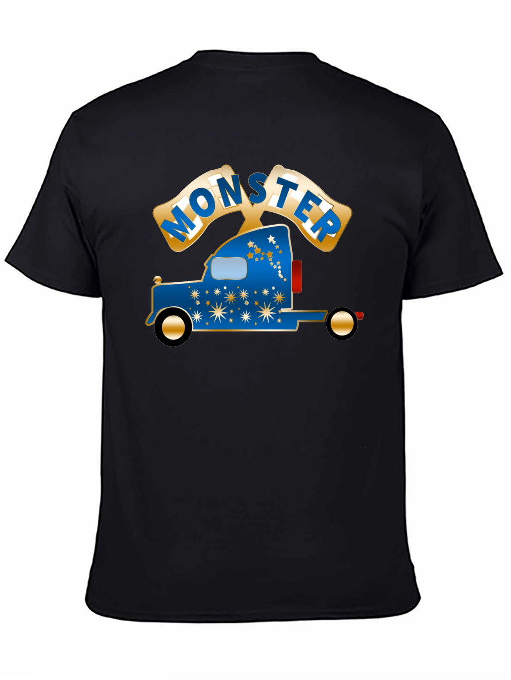 Monster Truck Graphic Tee - Cool Black Cotton T-Shirt