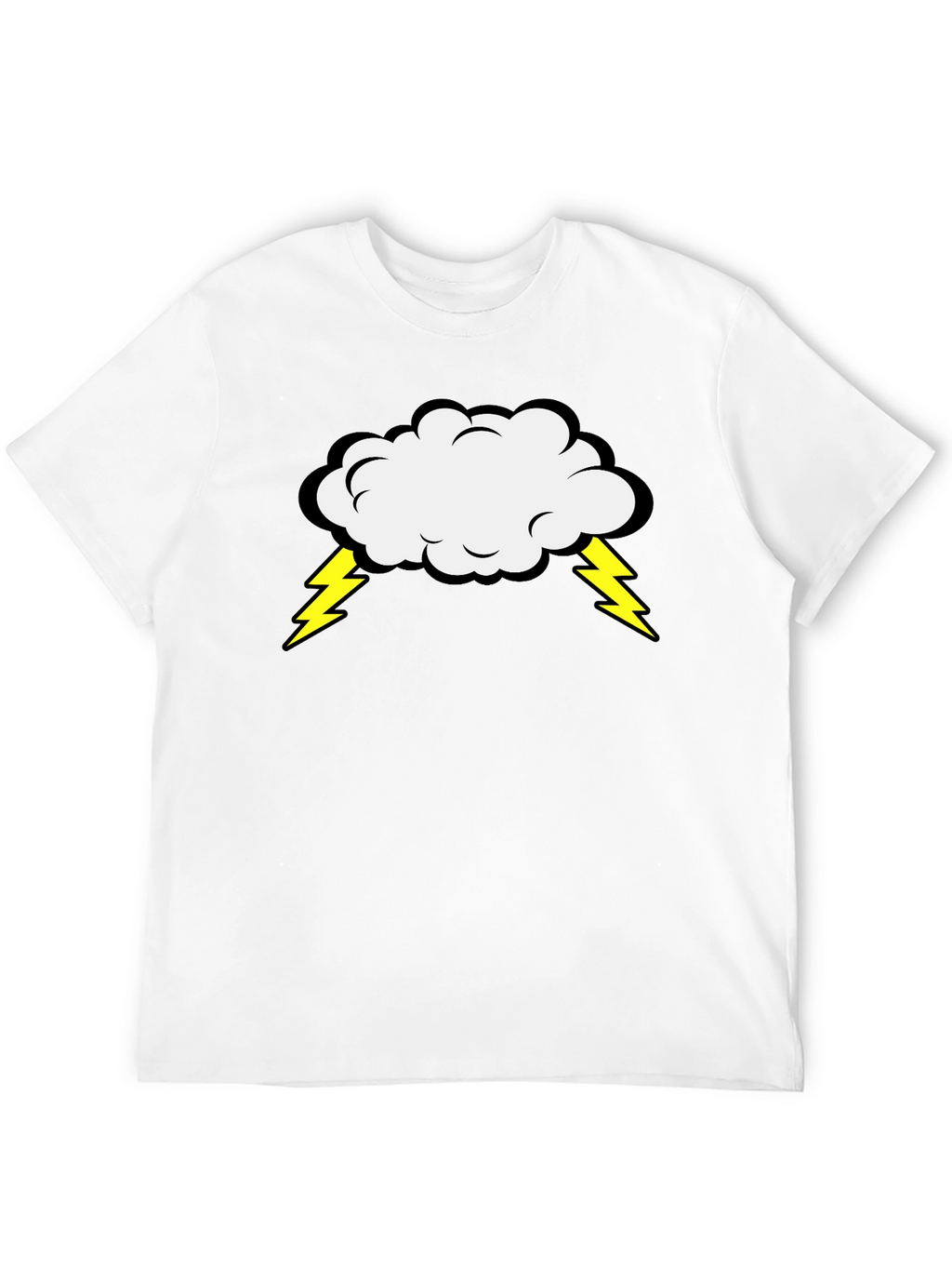 Storm Cloud Graphic Tee - Black Cotton T-Shirt