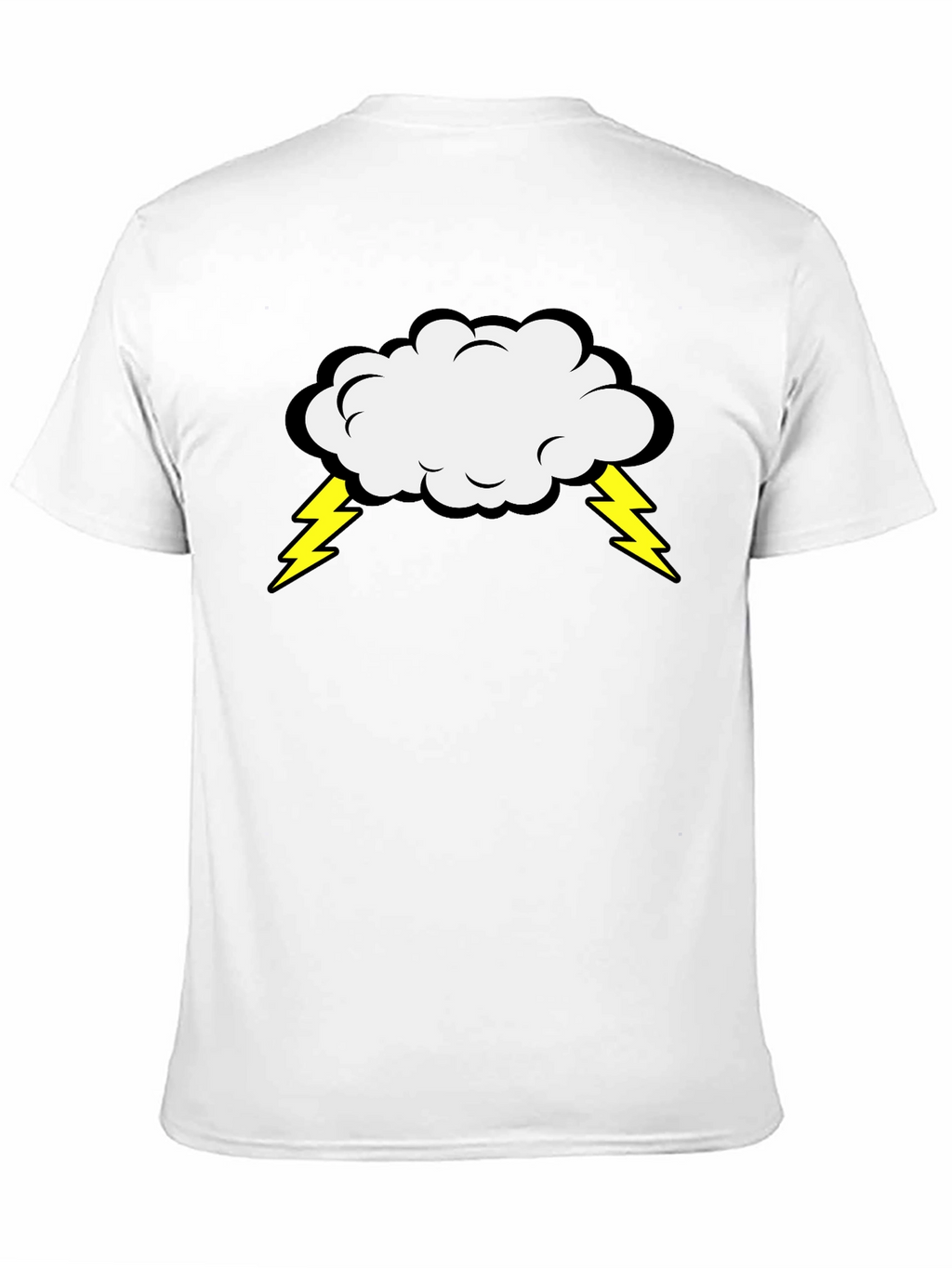 Storm Cloud Graphic Tee - Black Cotton T-Shirt
