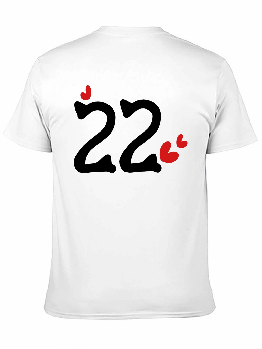 Fun Number 22 T-Shirt with Hearts