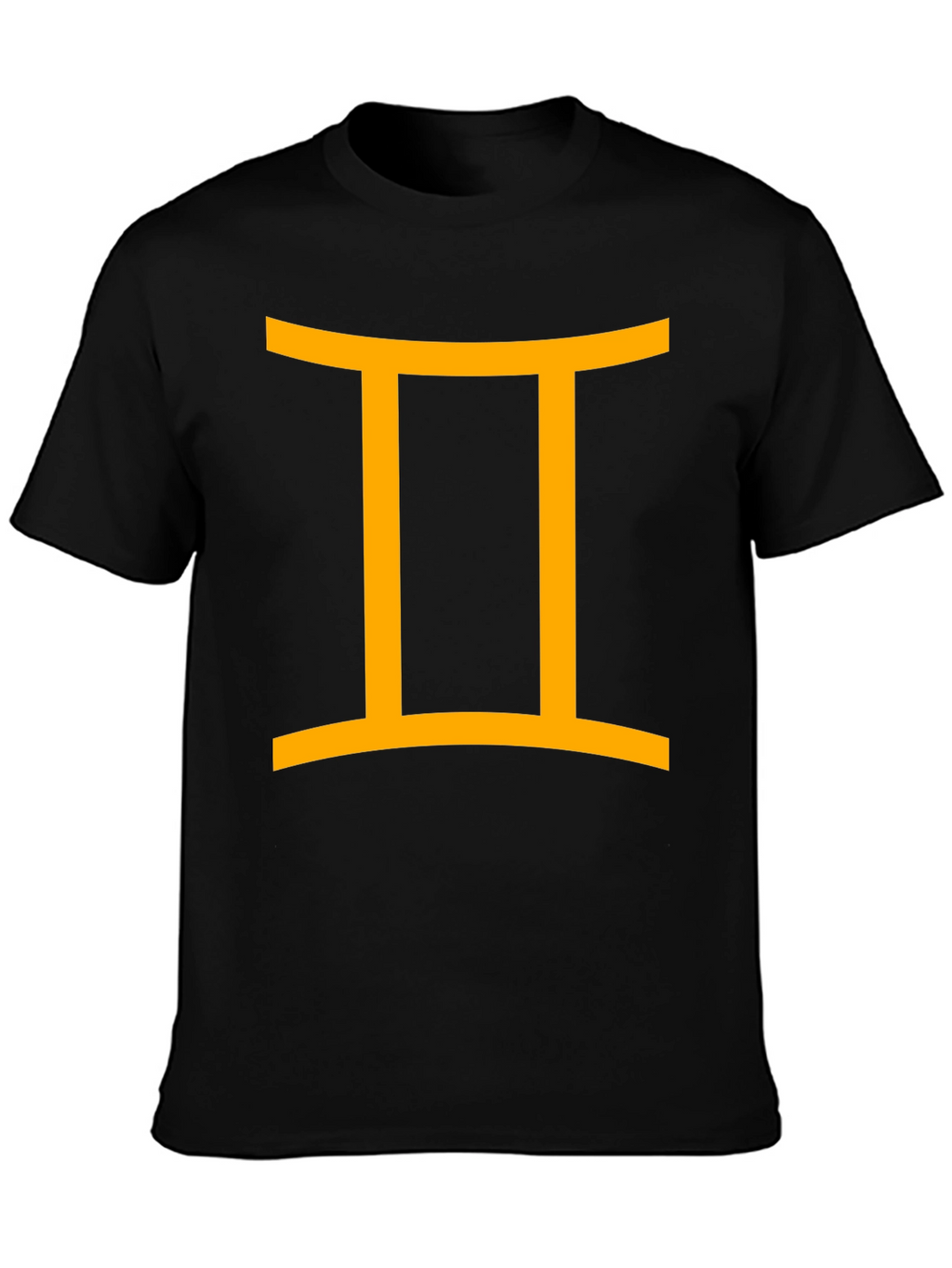 Gemini Zodiac Sign Black T-Shirt