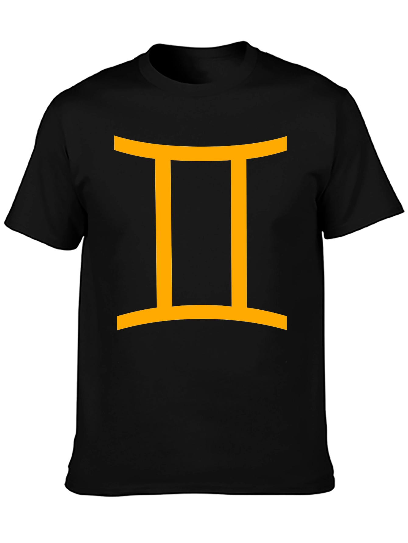 Gemini Zodiac Sign Black T-Shirt